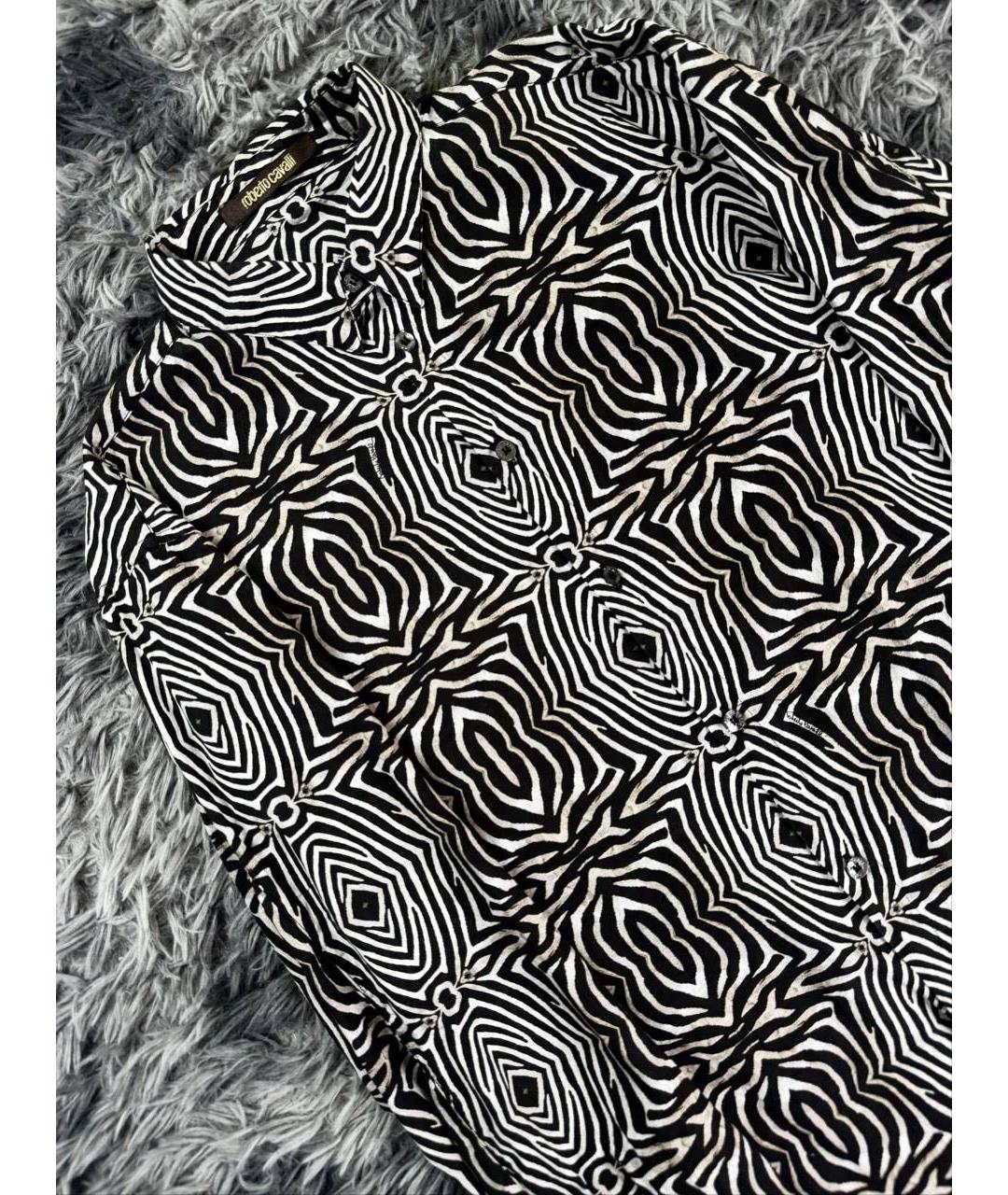 ROBERTO CAVALLI Мульти хлопковая кэжуал рубашка, фото 4