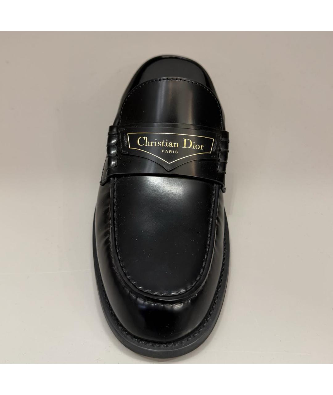 CHRISTIAN DIOR Черные кожаные мюли, фото 2