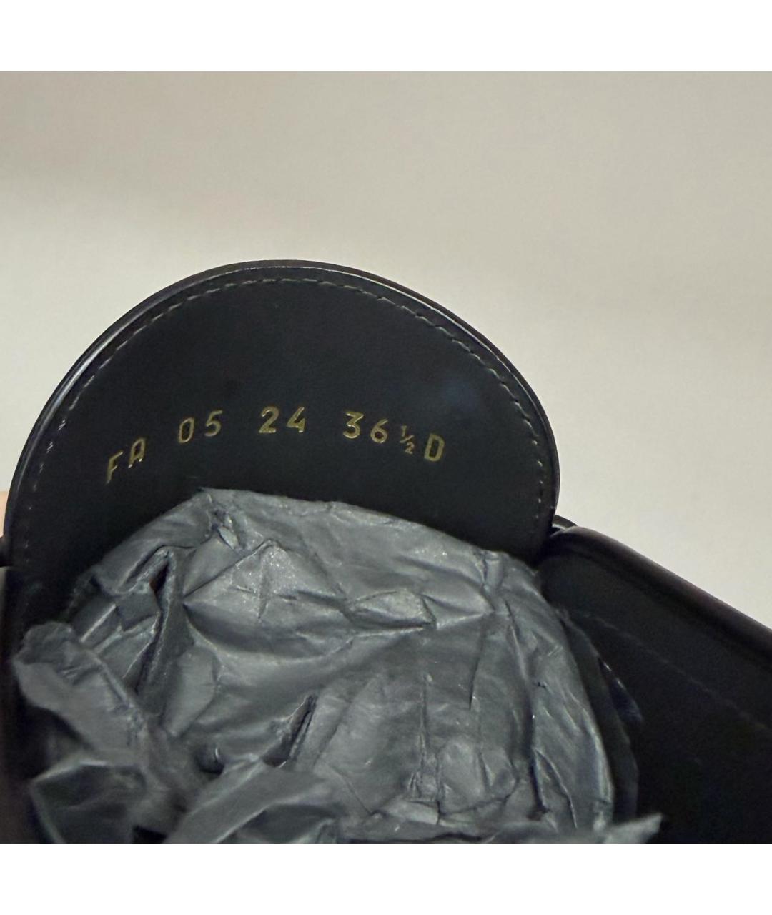 CHRISTIAN DIOR Черные кожаные мюли, фото 5