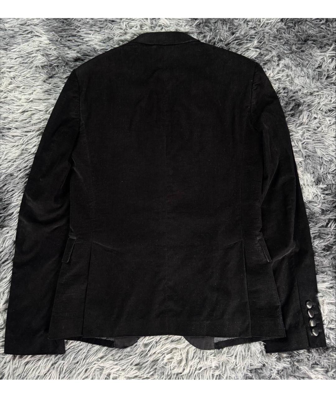 ROBERTO CAVALLI Черный хлопковый пиджак, фото 2