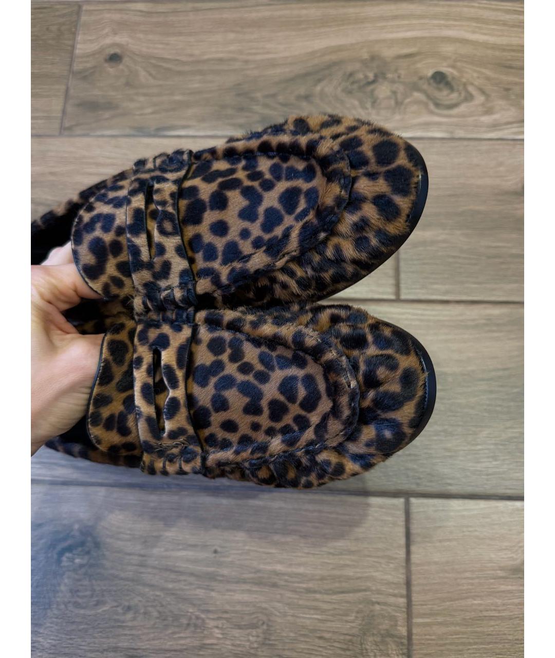 SAINT LAURENT Коричневые кожаные лоферы, фото 6