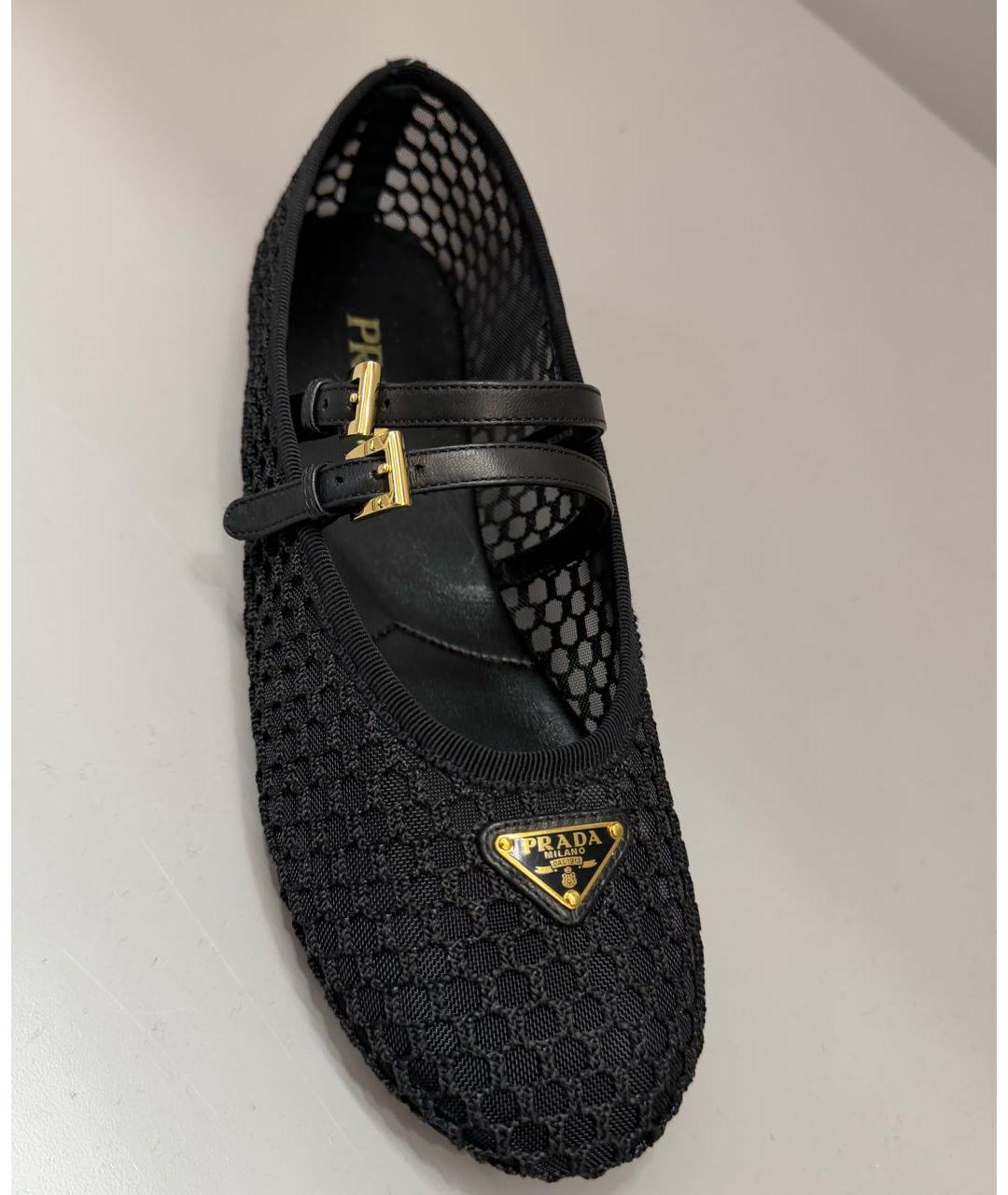 PRADA Черные балетки, фото 4