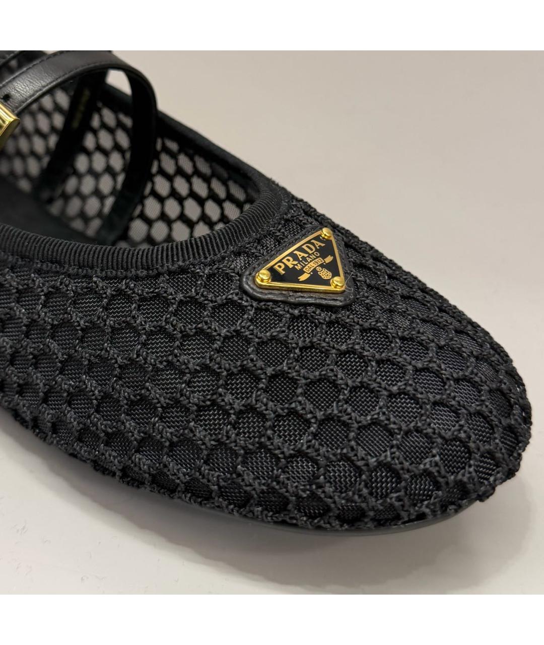 PRADA Черные балетки, фото 3