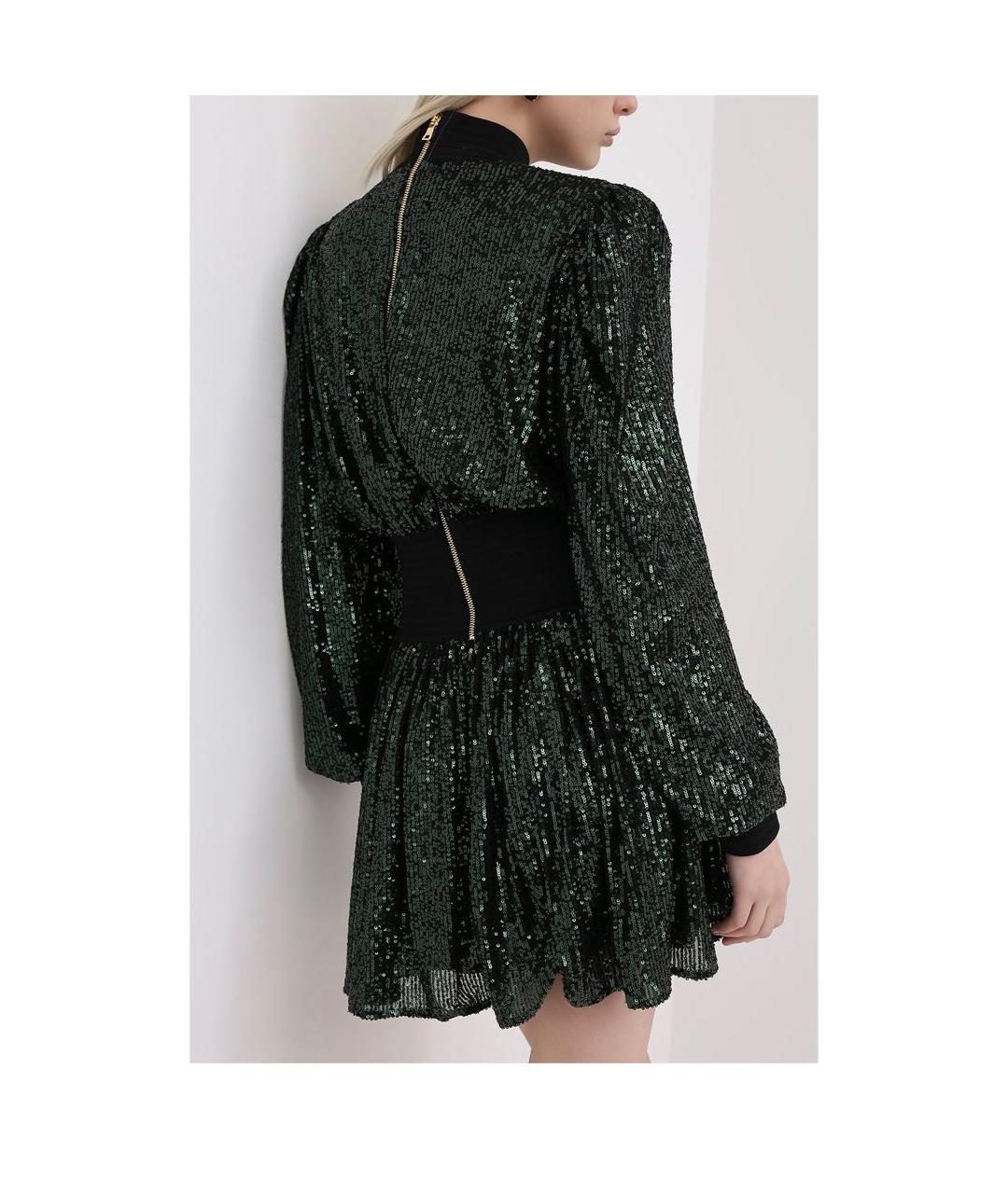 BALMAIN Зеленые полиэстеровое вечернее платье, фото 2