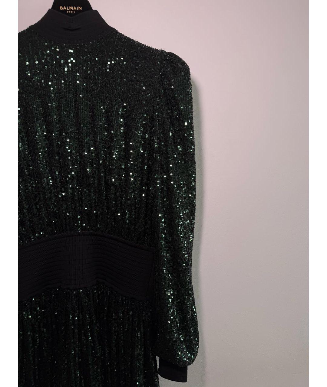 BALMAIN Зеленые полиэстеровое вечернее платье, фото 3