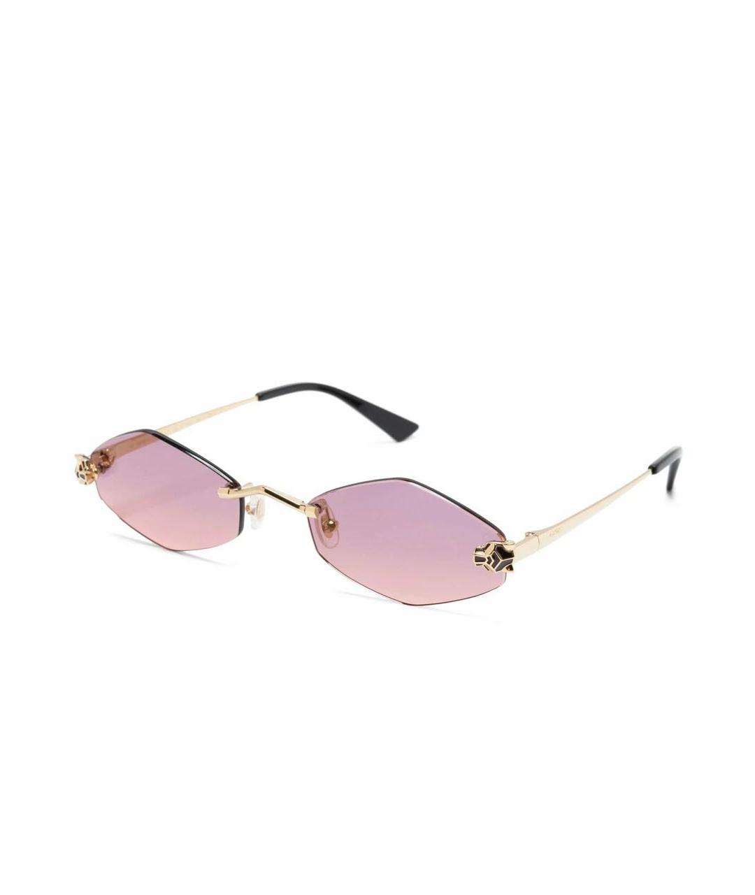 CARTIER Фиолетовые металлические солнцезащитные очки, фото 6