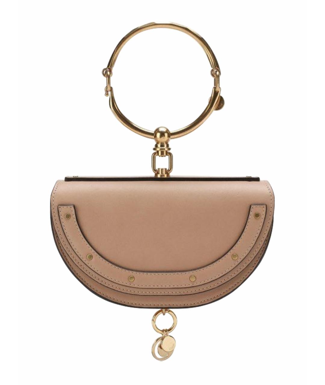 CHLOE Бежевая кожаная сумка через плечо, фото 1