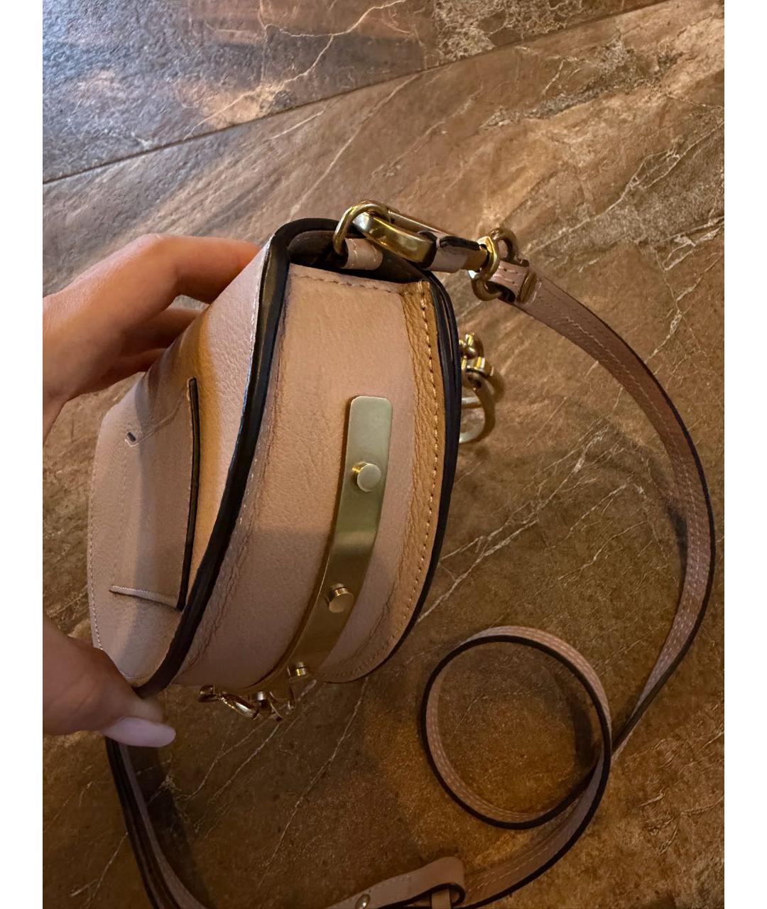 CHLOE Бежевая кожаная сумка через плечо, фото 5