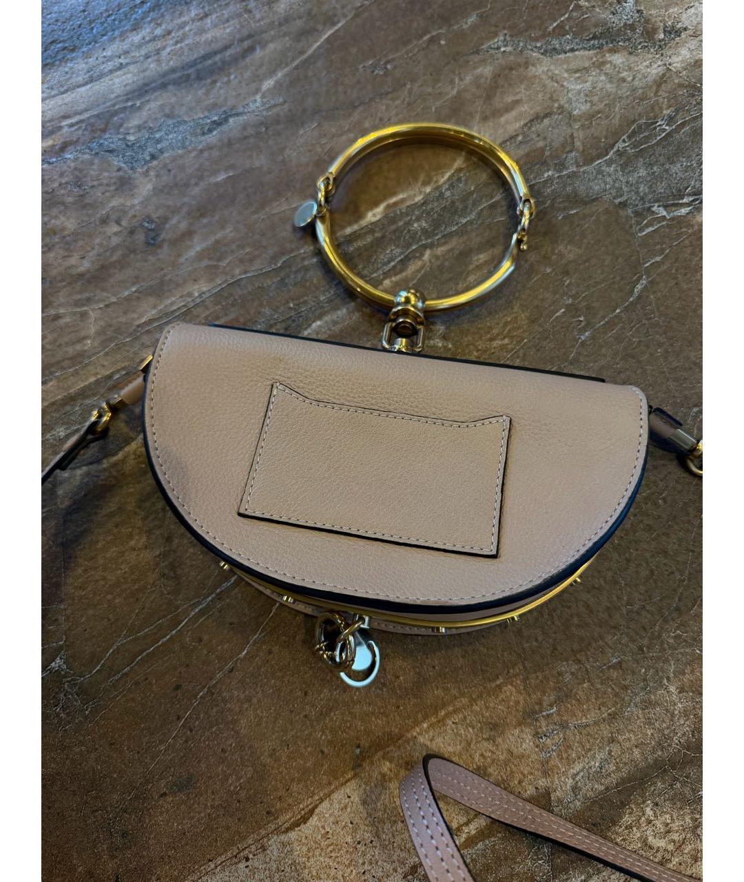 CHLOE Бежевая кожаная сумка через плечо, фото 3