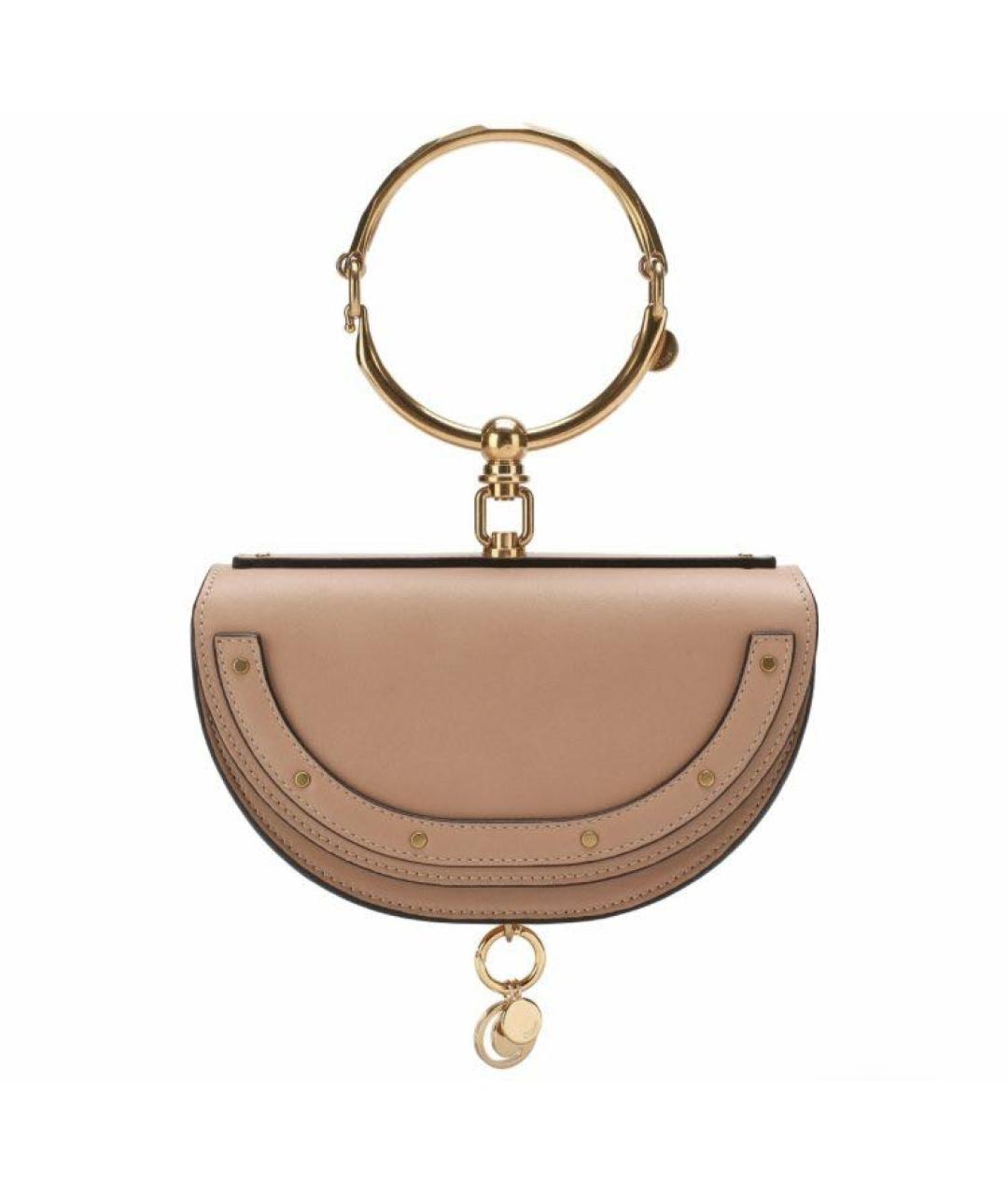 CHLOE Бежевая кожаная сумка через плечо, фото 9