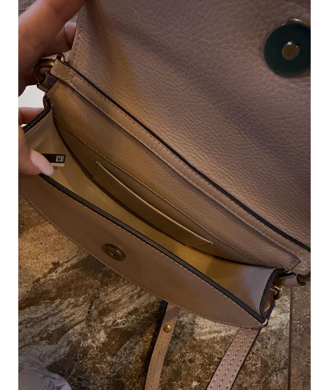 CHLOE Бежевая кожаная сумка через плечо, фото 4
