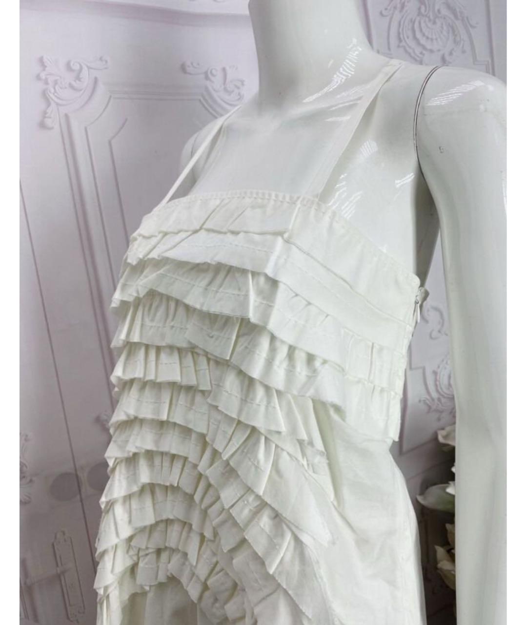 LIVIANA CONTI Белое хлопковое повседневное платье, фото 8