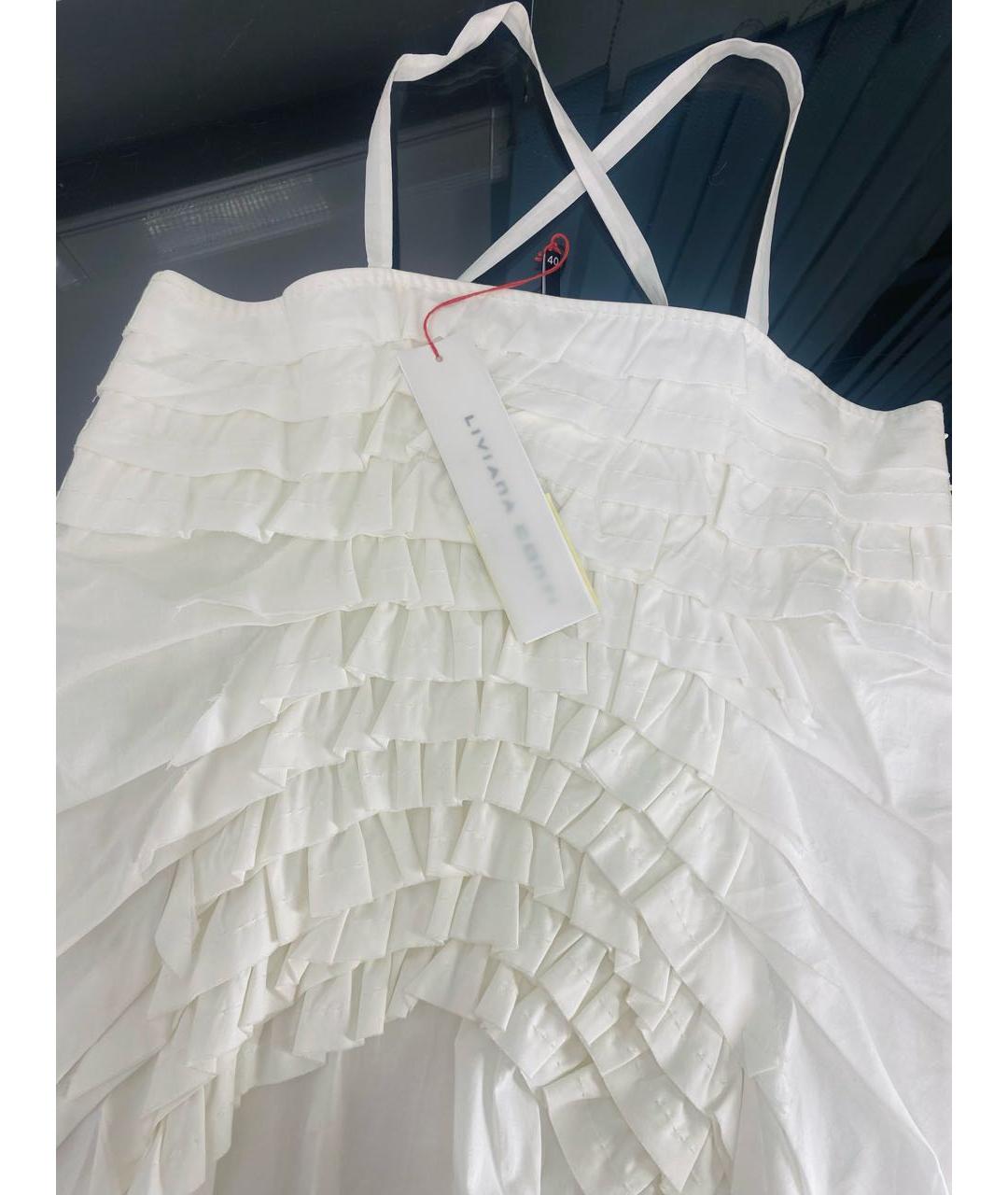 LIVIANA CONTI Белое хлопковое повседневное платье, фото 3