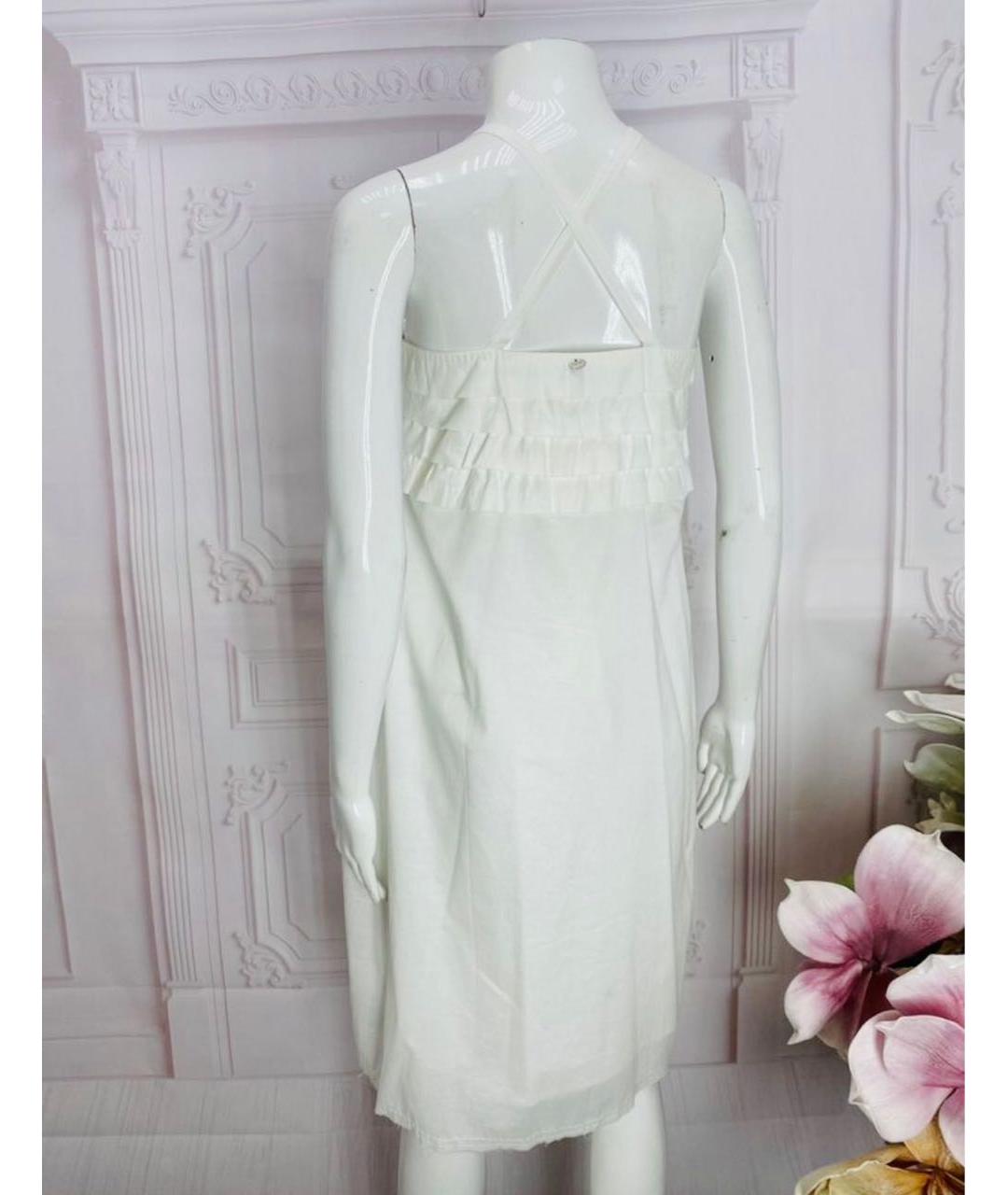 LIVIANA CONTI Белое хлопковое повседневное платье, фото 2