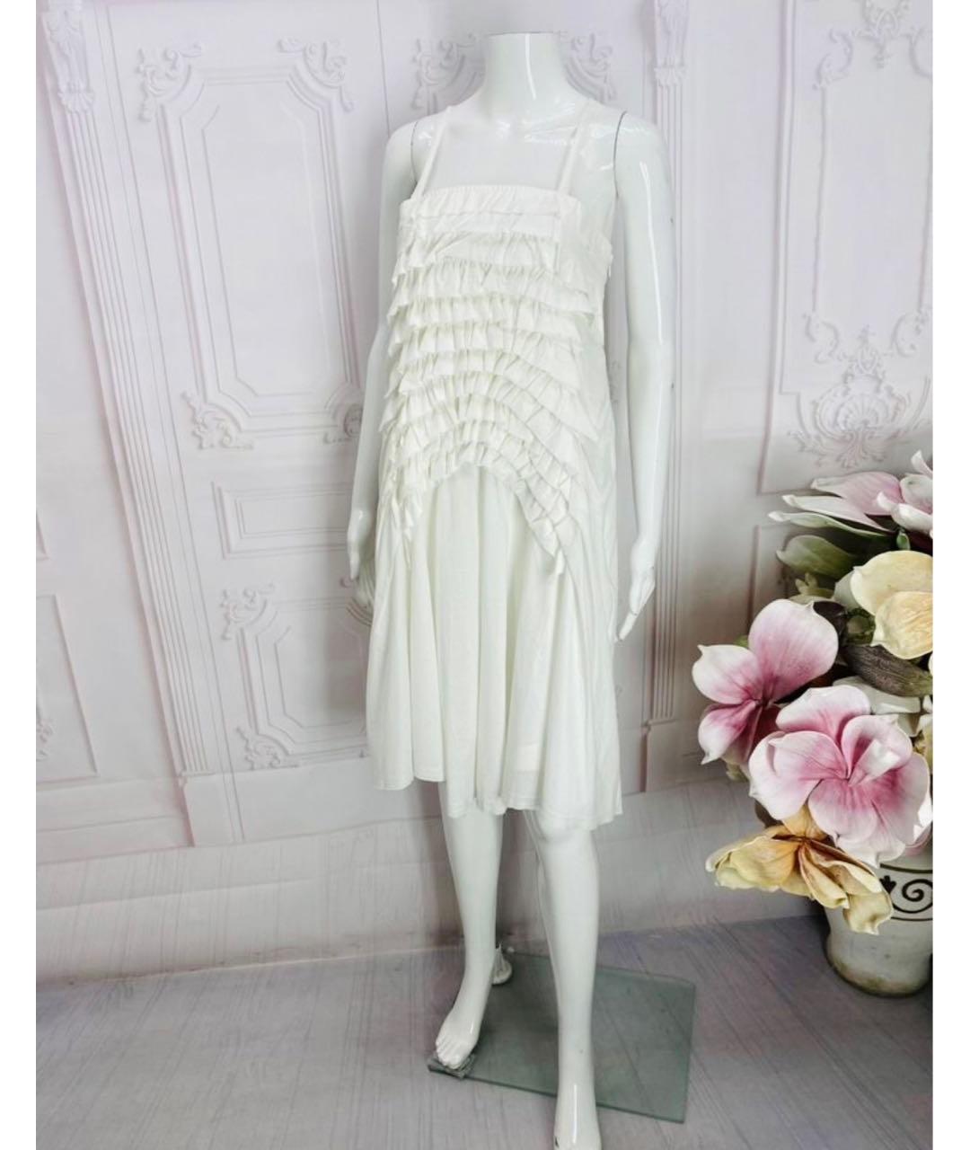 LIVIANA CONTI Белое хлопковое повседневное платье, фото 6