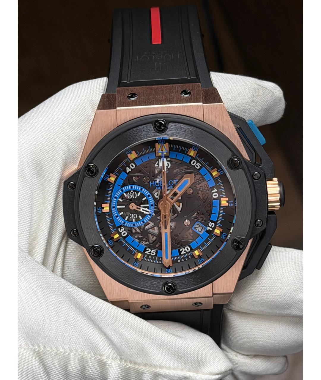 HUBLOT Черные часы из розового золота, фото 3