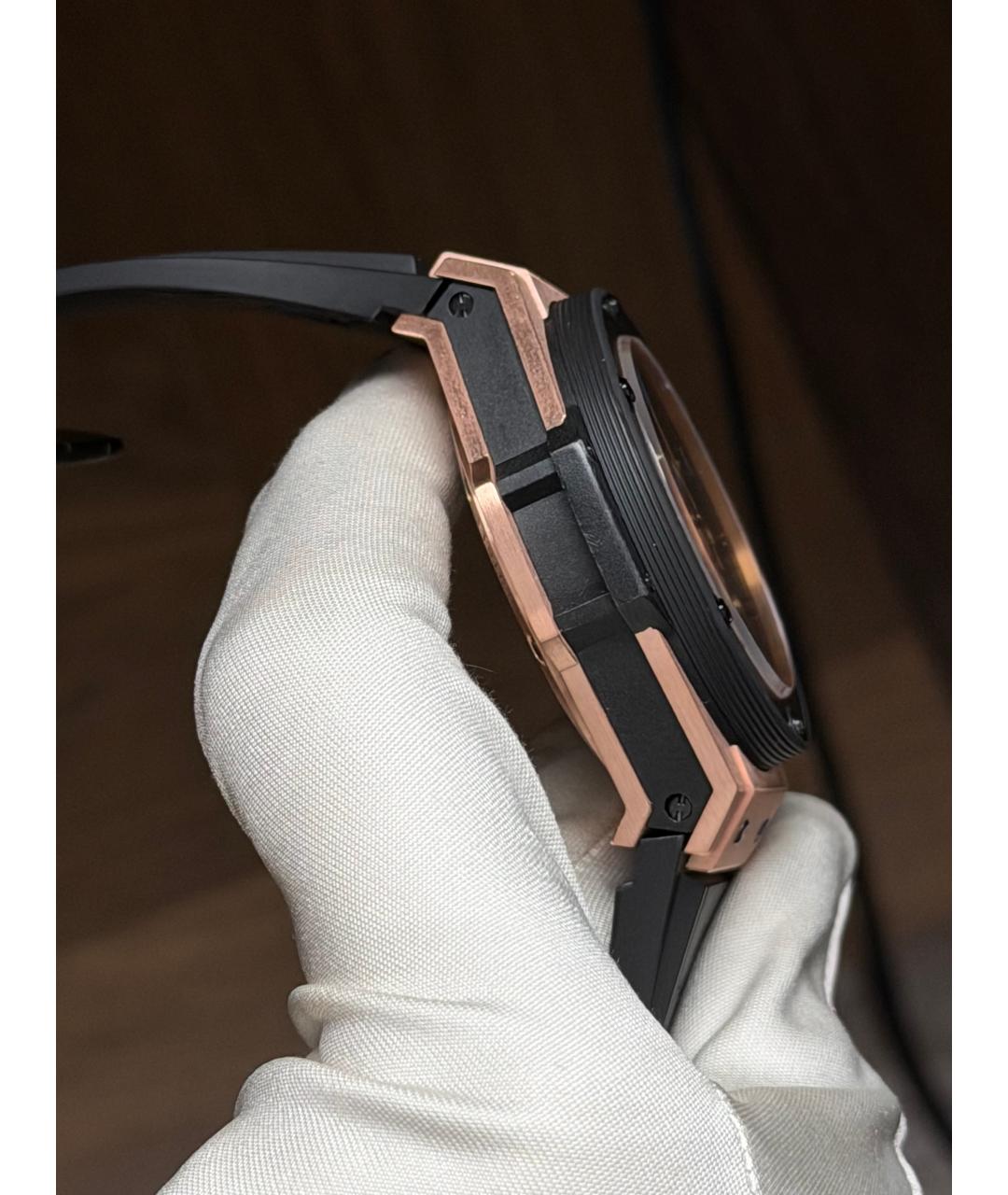 HUBLOT Черные часы из розового золота, фото 5