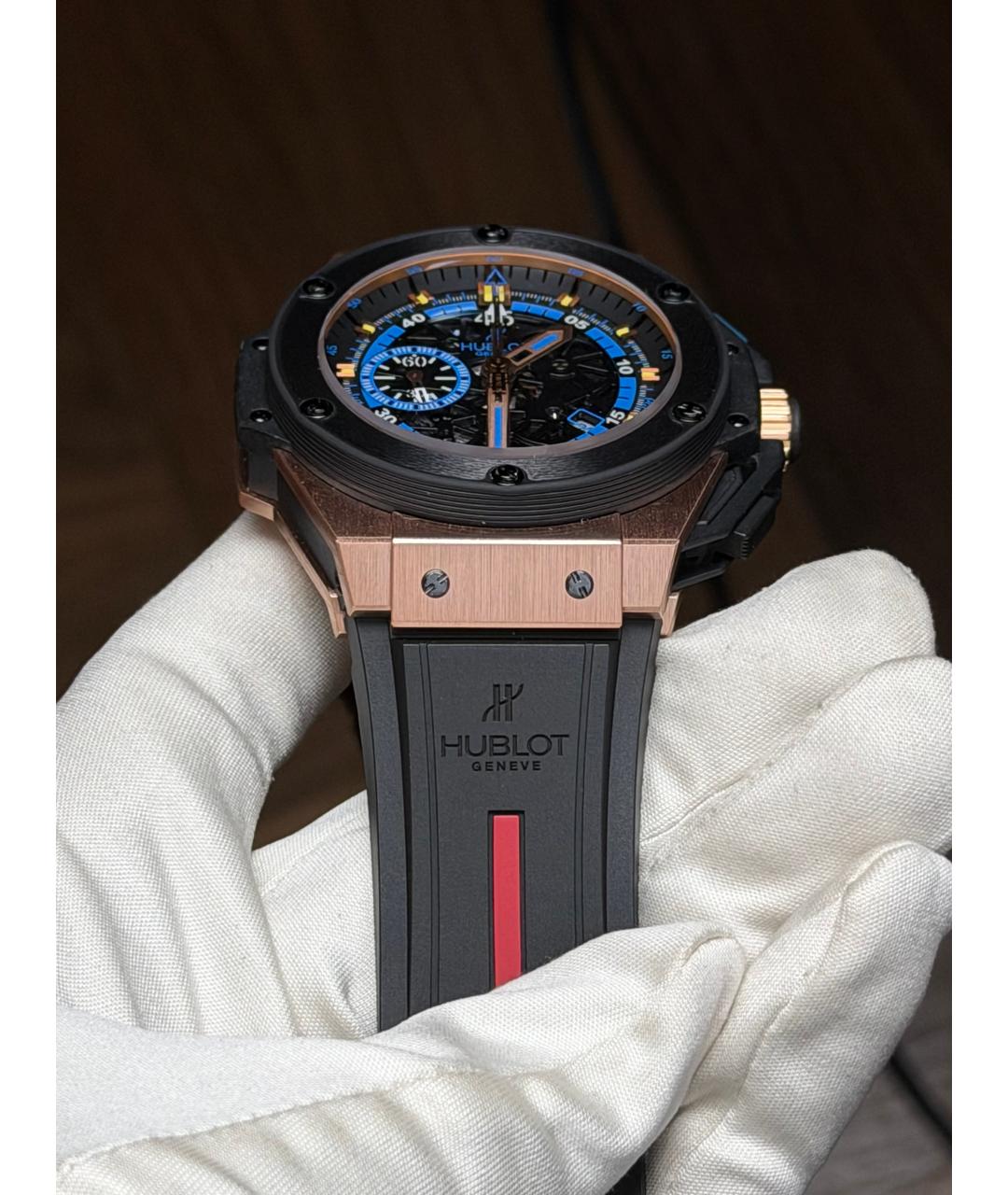 HUBLOT Черные часы из розового золота, фото 6