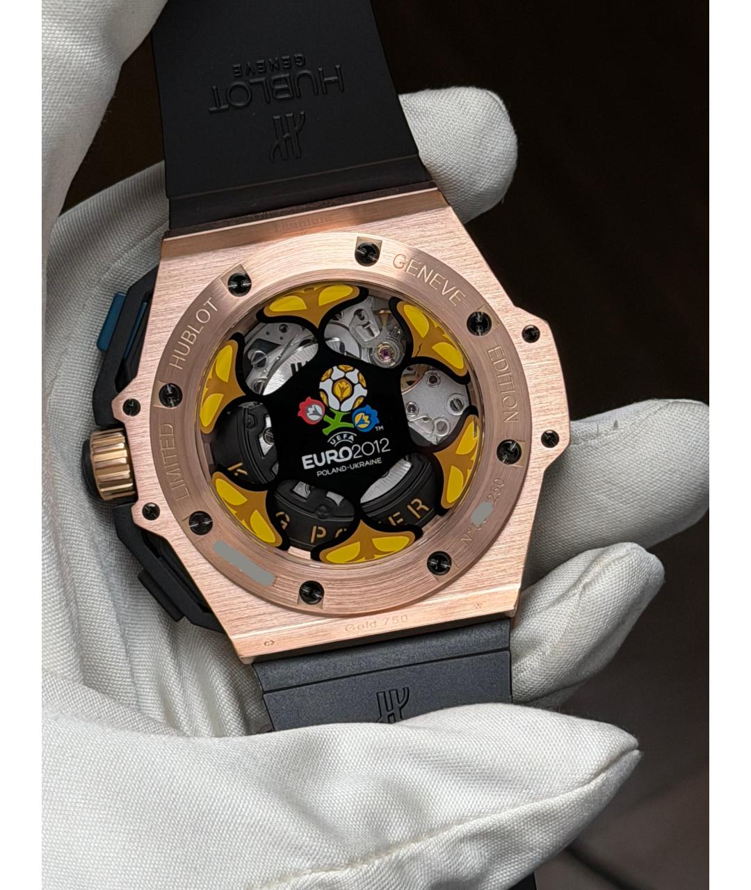 HUBLOT Черные часы из розового золота, фото 8