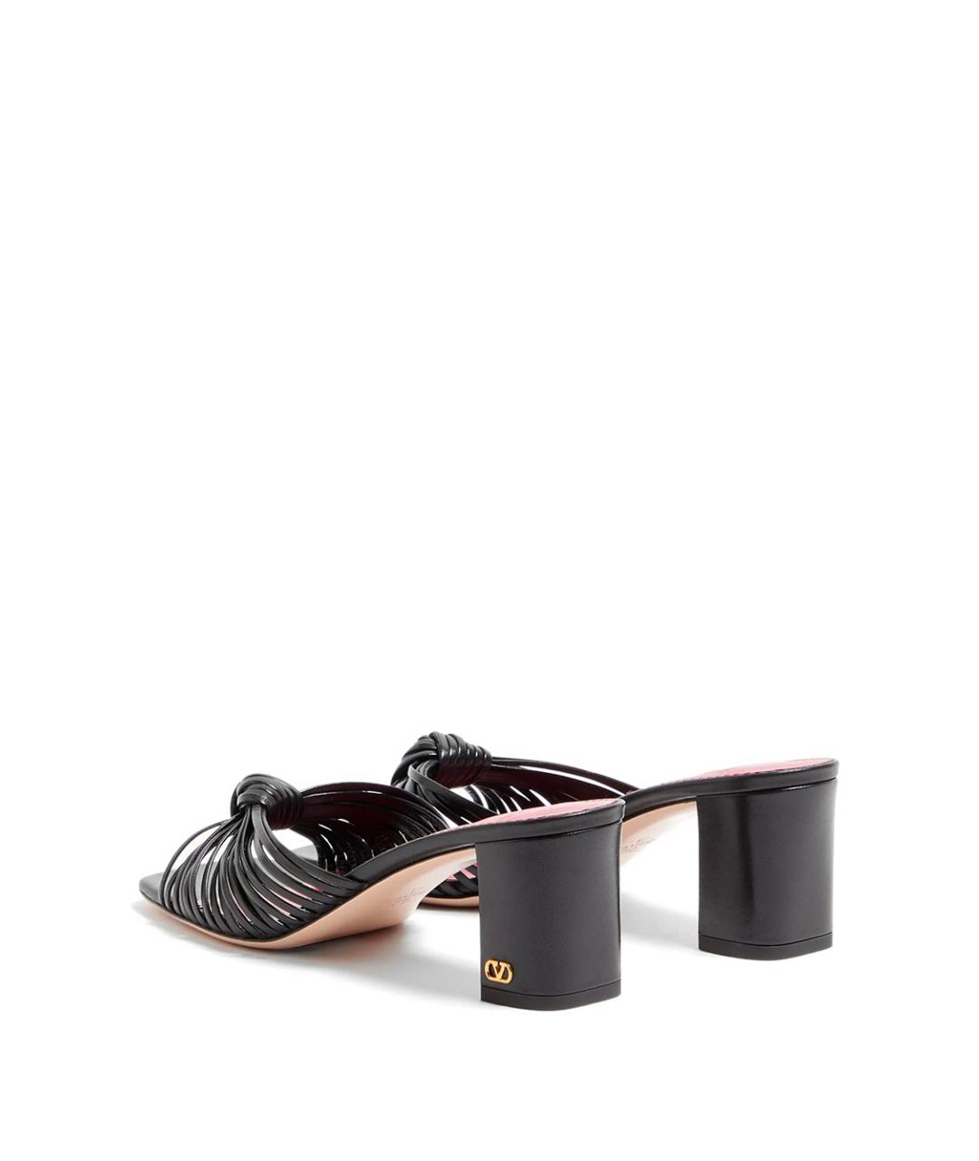 VALENTINO Черные кожаные мюли, фото 5