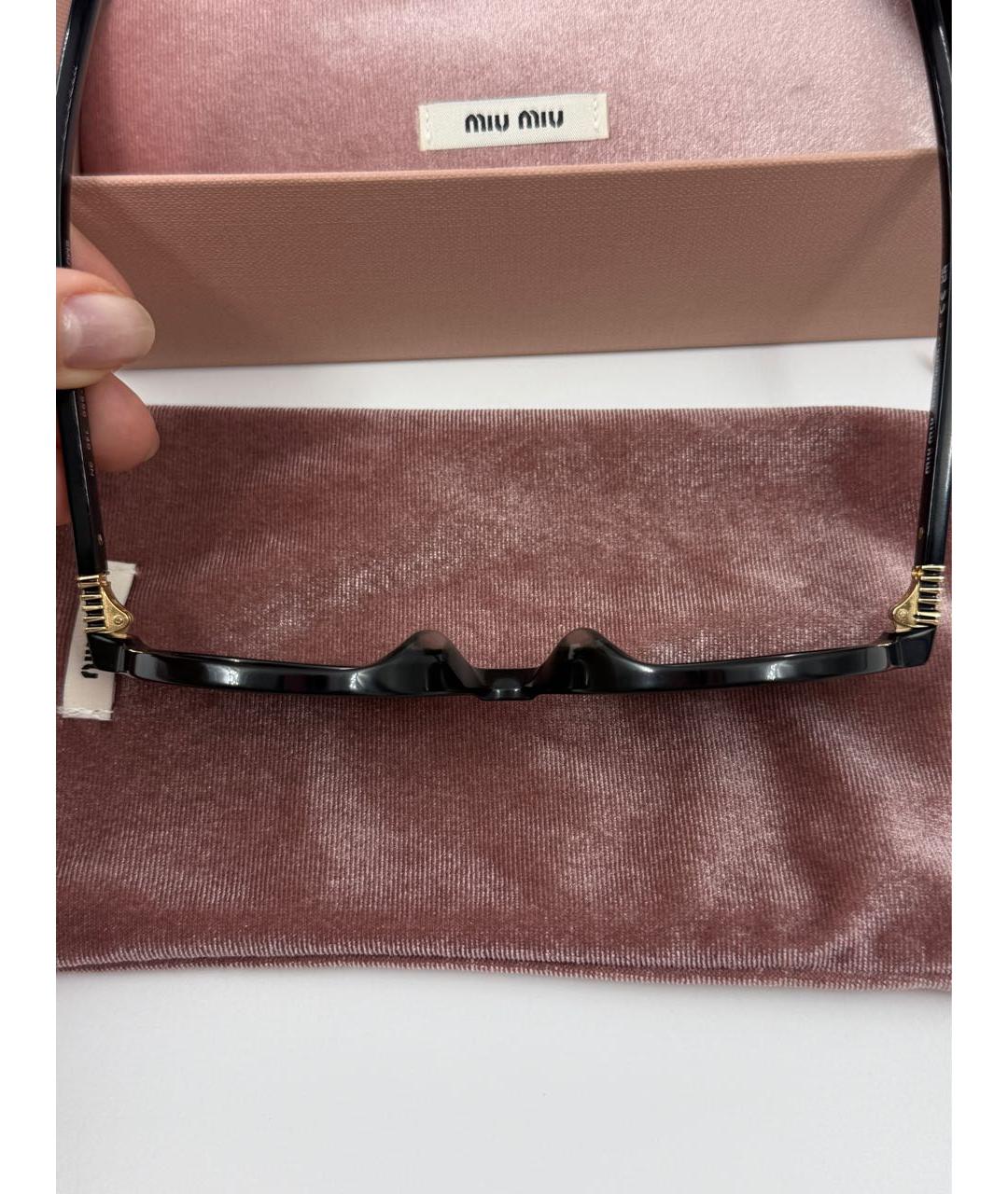 MIU MIU Черные пластиковые солнцезащитные очки, фото 7