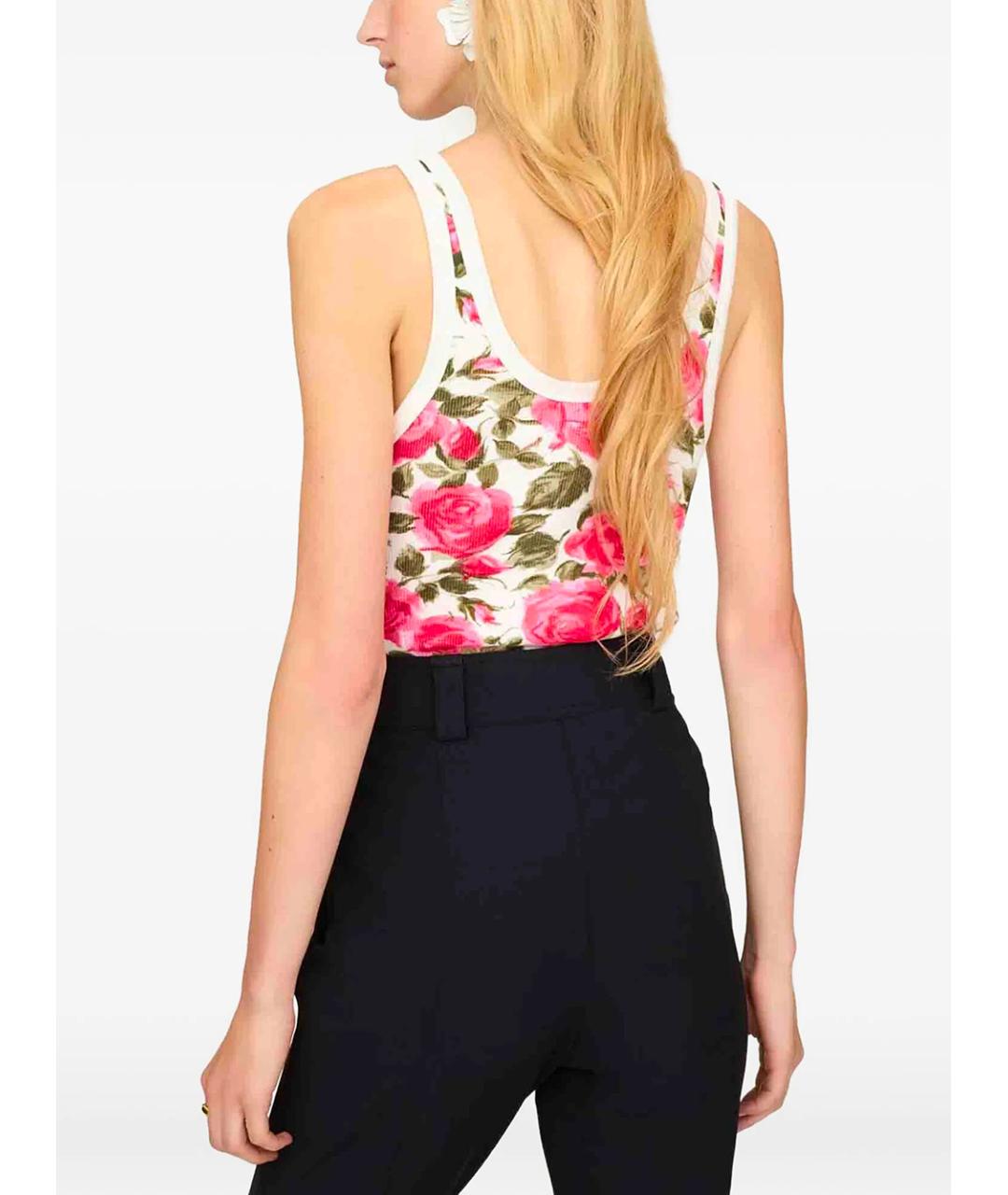 CHLOE Розовая хлопко-эластановая майка, фото 2