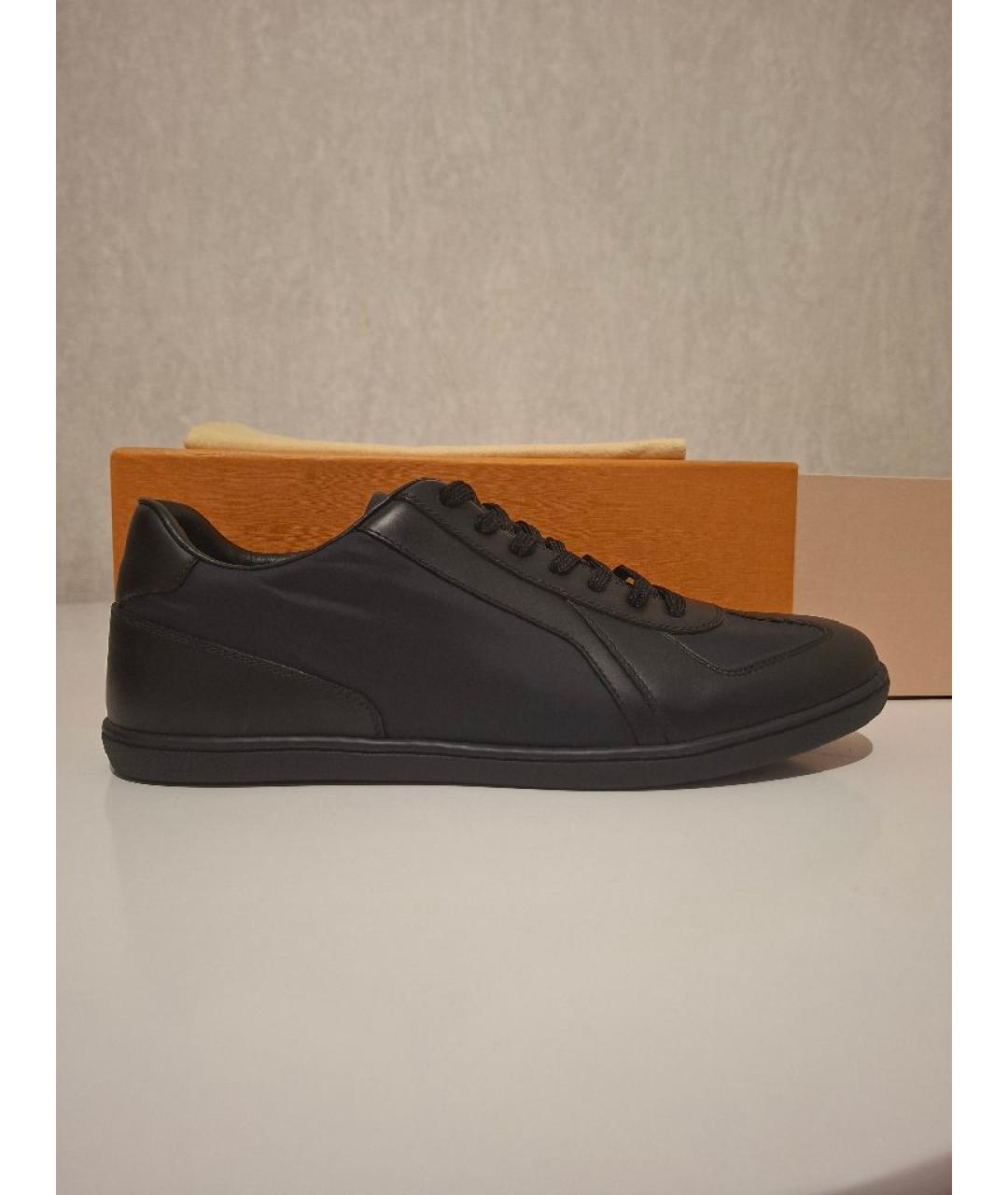 LOUIS VUITTON Темно-синие текстильные низкие кроссовки / кеды, фото 6