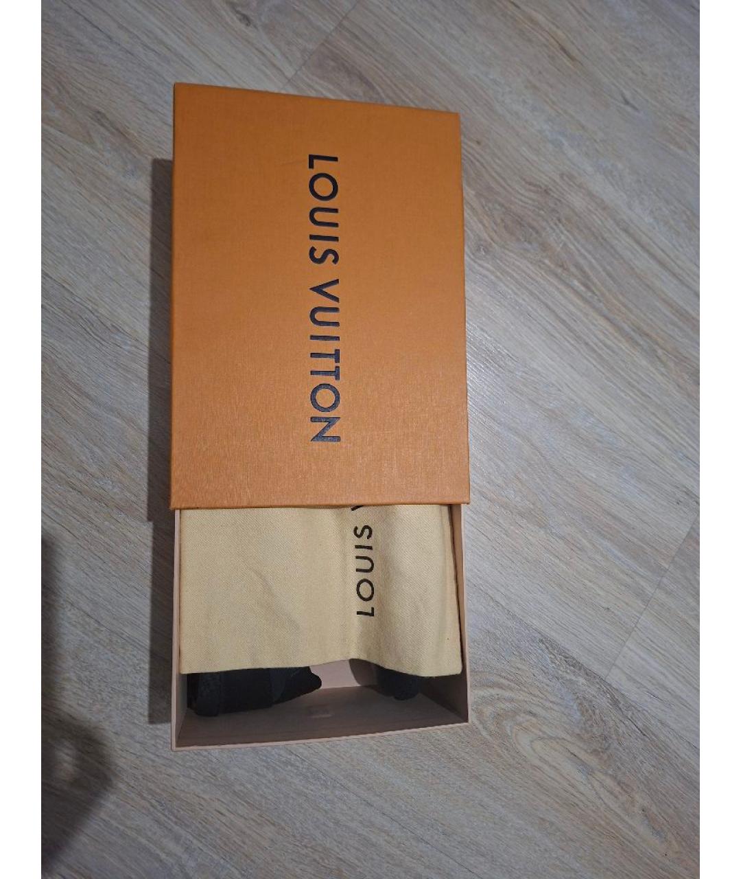 LOUIS VUITTON Темно-синие текстильные низкие кроссовки / кеды, фото 5