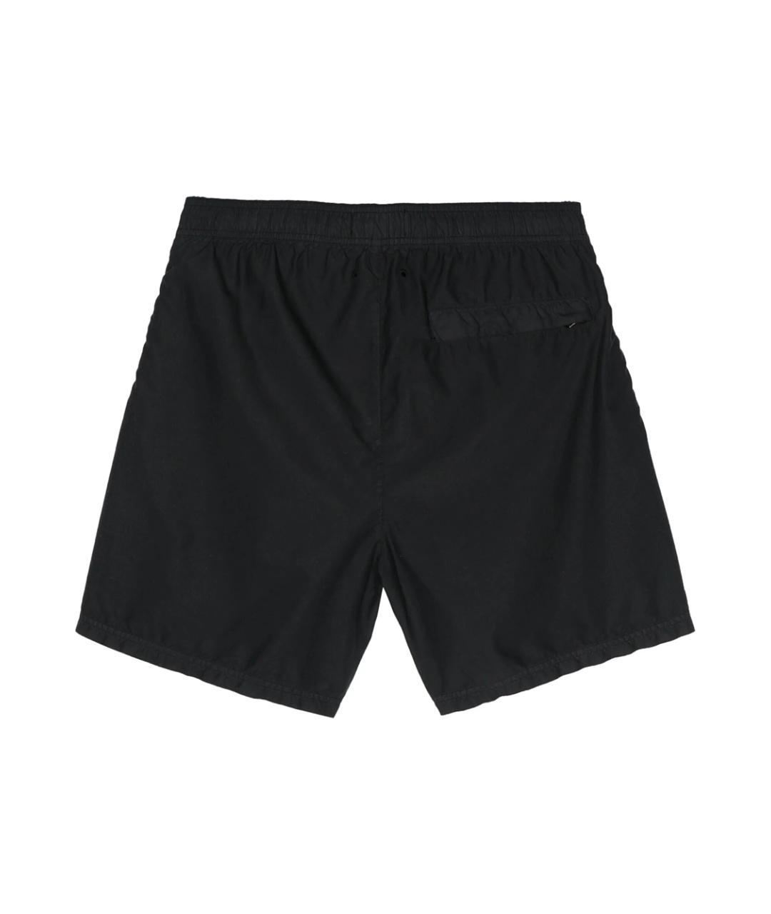 STONE ISLAND Черные полиамидовые шорты, фото 2