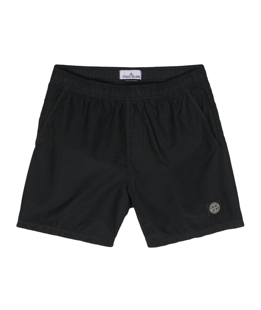 STONE ISLAND Черные полиамидовые шорты, фото 1