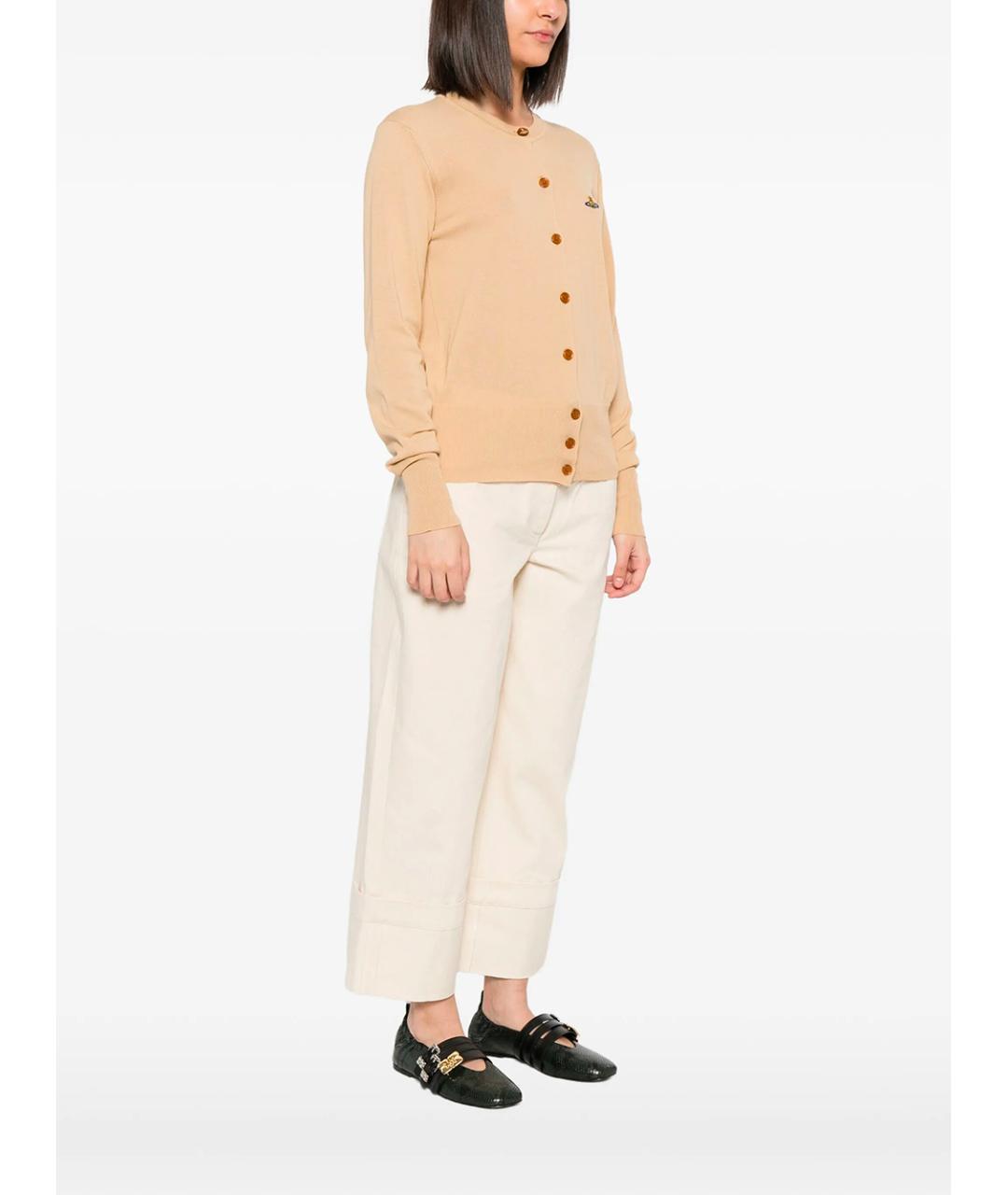 VIVIENNE WESTWOOD Бежевый хлопковый кардиган, фото 3