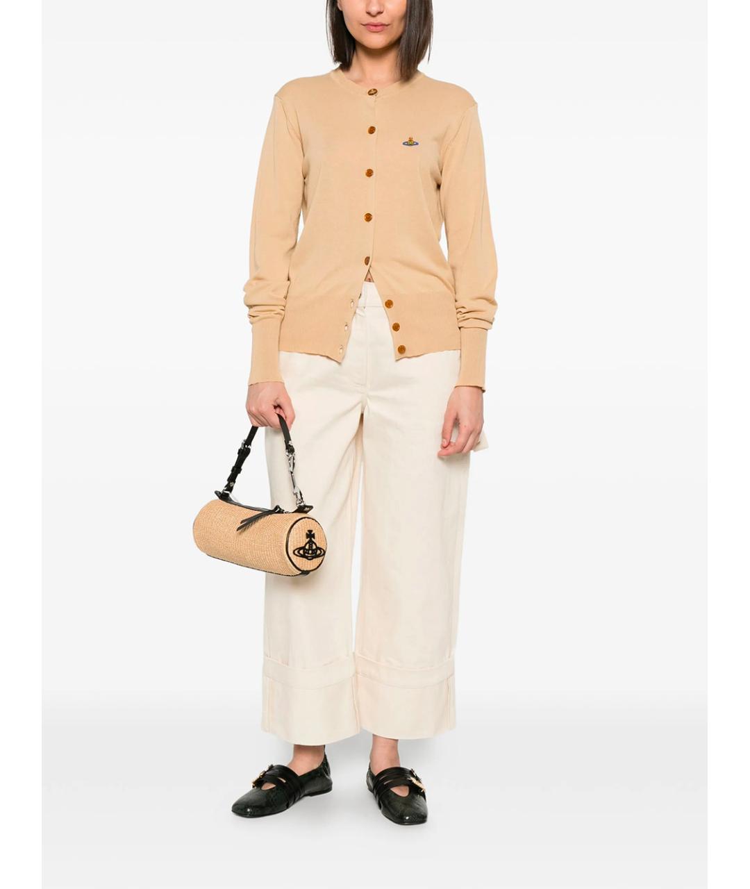 VIVIENNE WESTWOOD Бежевый хлопковый кардиган, фото 4