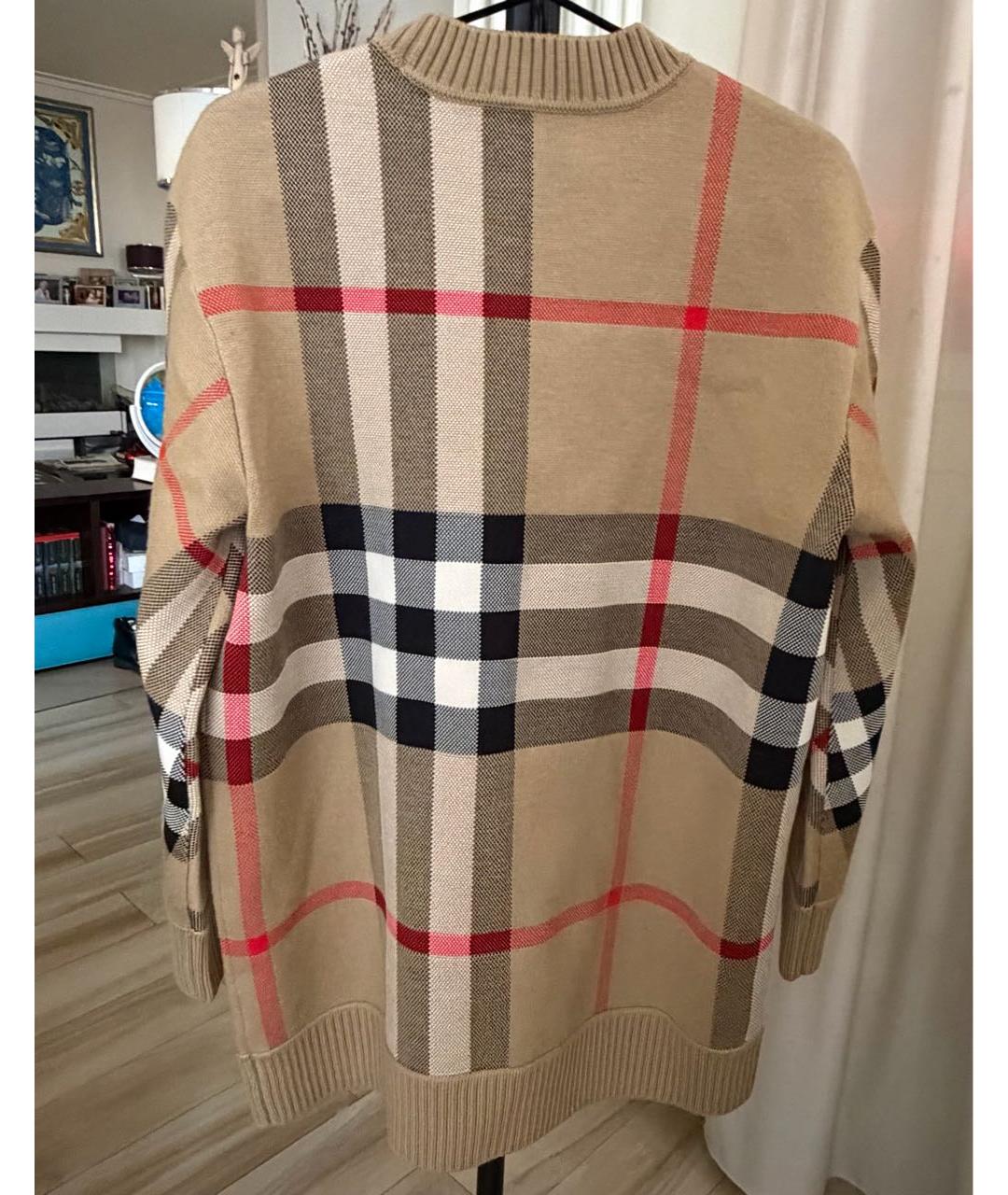 BURBERRY Бежевый шерстяной джемпер / свитер, фото 2