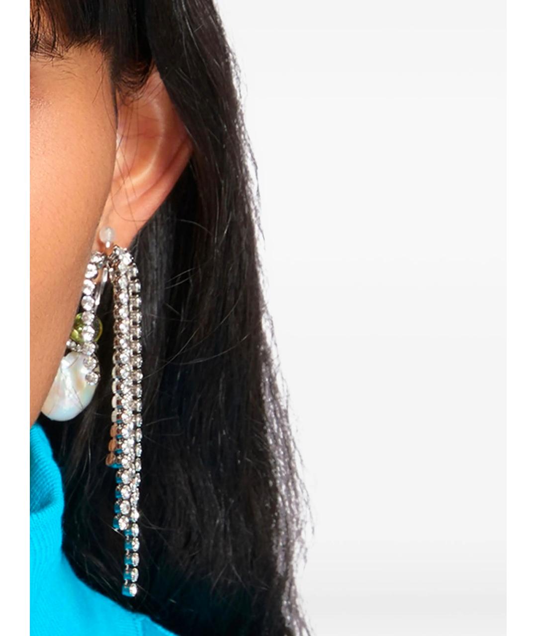 DRIES VAN NOTEN Серебряные латунные серьги, фото 2