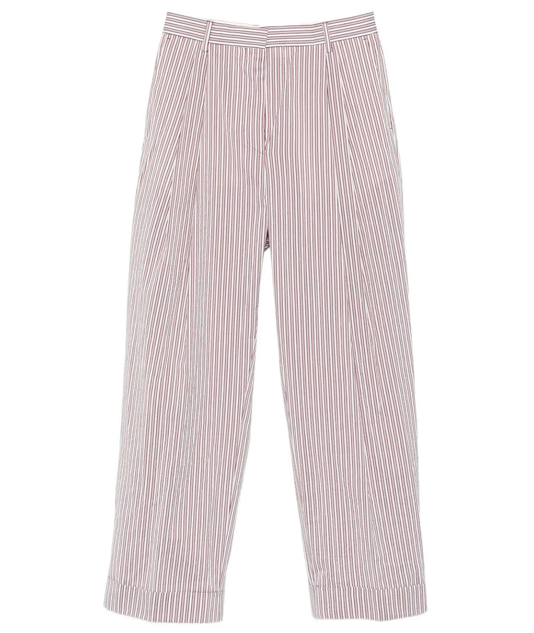 DRIES VAN NOTEN Коричневые хлопковые прямые брюки, фото 1