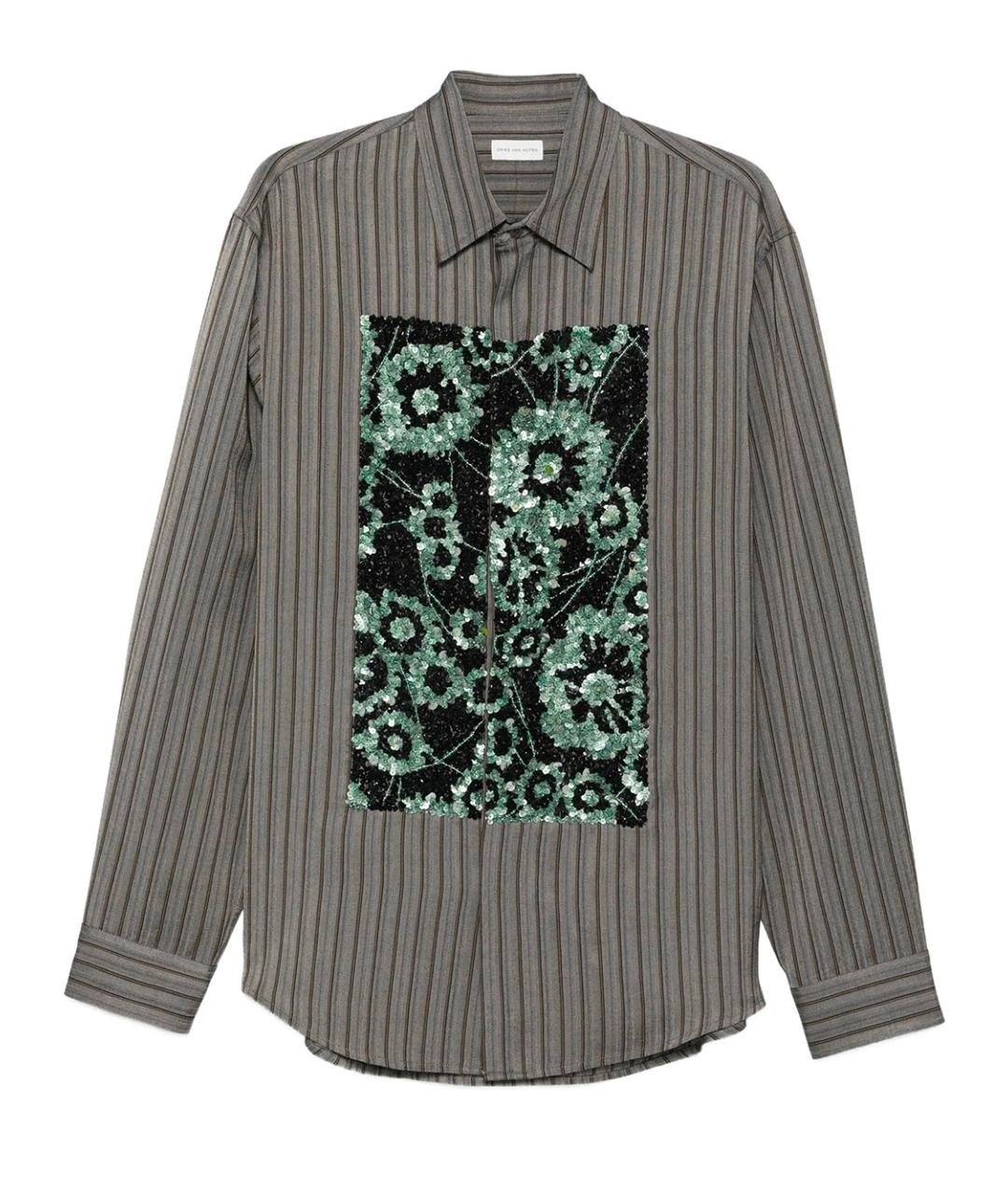 DRIES VAN NOTEN Серая кэжуал рубашка, фото 1