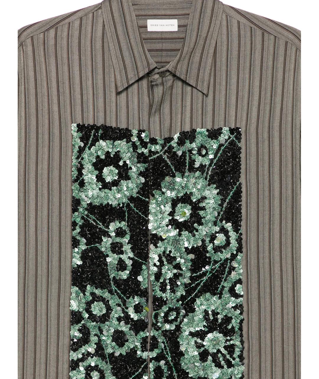 DRIES VAN NOTEN Серая кэжуал рубашка, фото 3