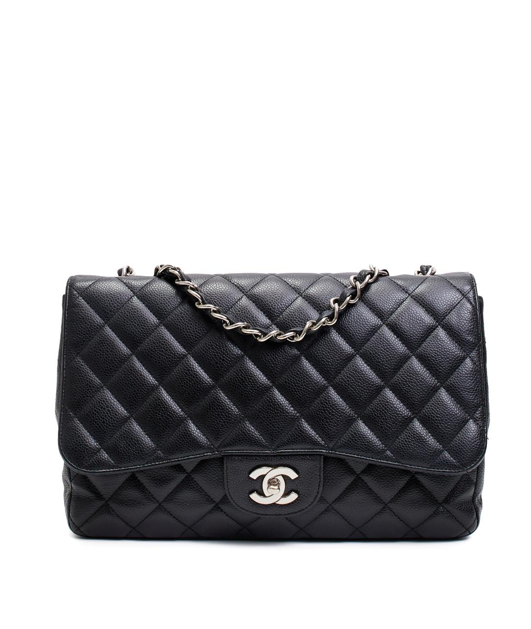 CHANEL Черная кожаная сумка через плечо, фото 1
