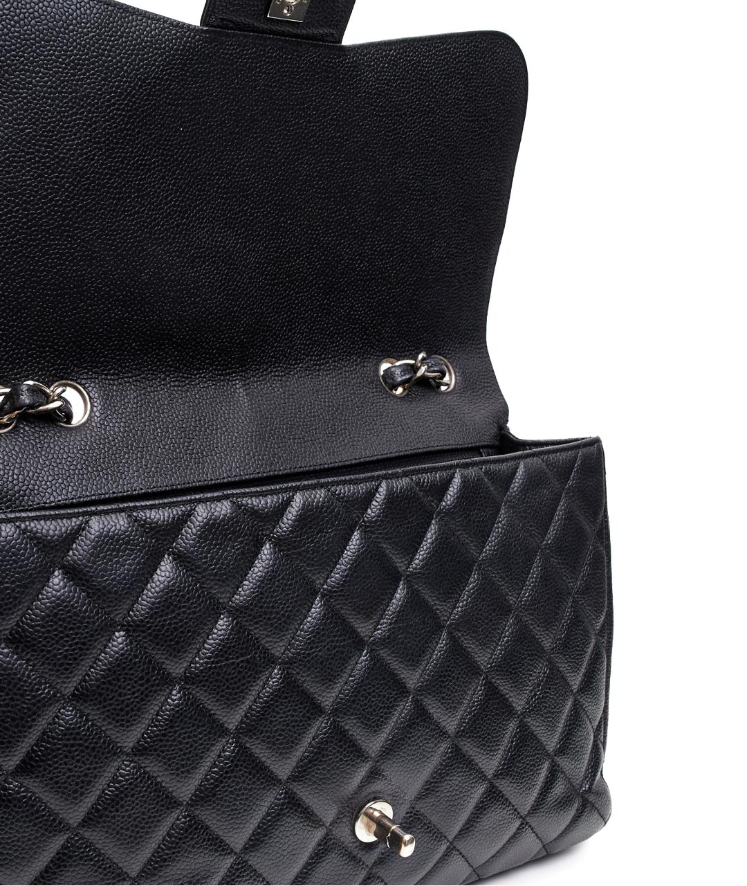 CHANEL Черная кожаная сумка через плечо, фото 4