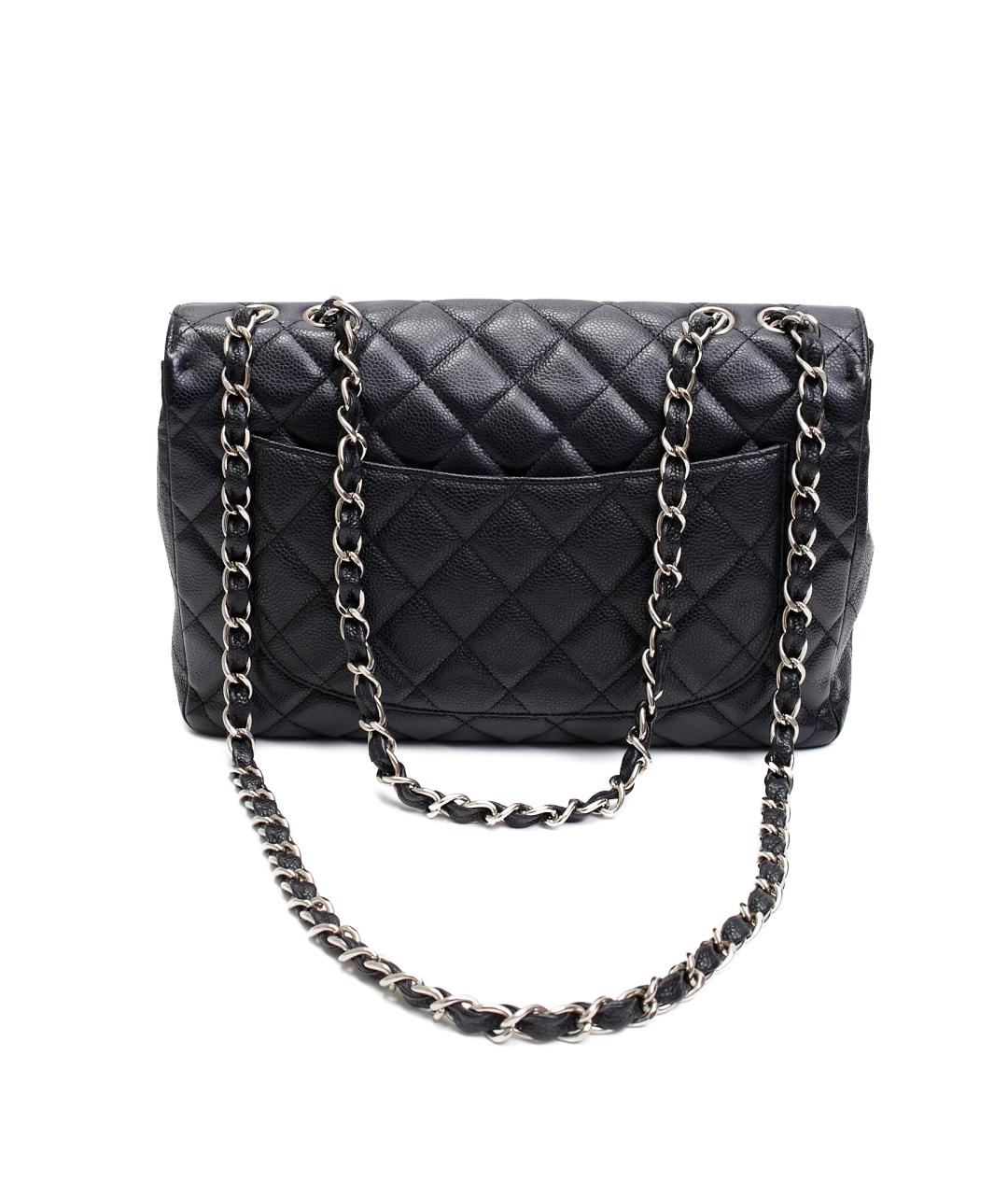 CHANEL Черная кожаная сумка через плечо, фото 3