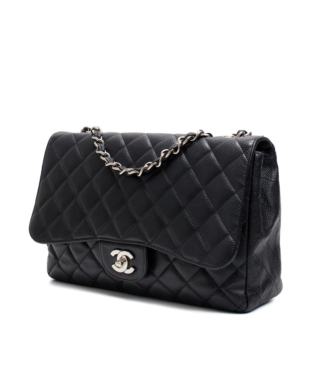 CHANEL Черная кожаная сумка через плечо, фото 2