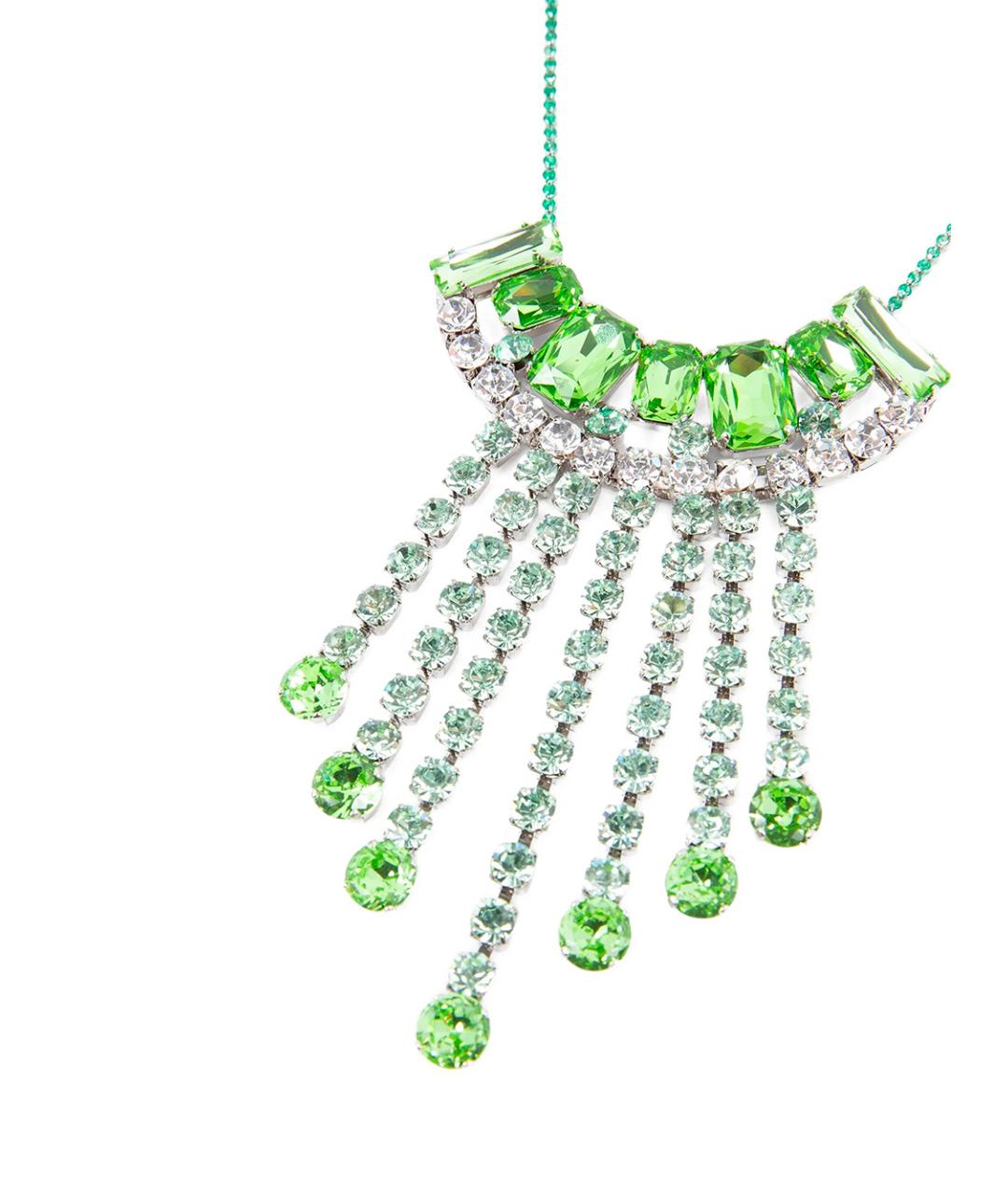 DRIES VAN NOTEN Зеленые латунное колье, фото 2