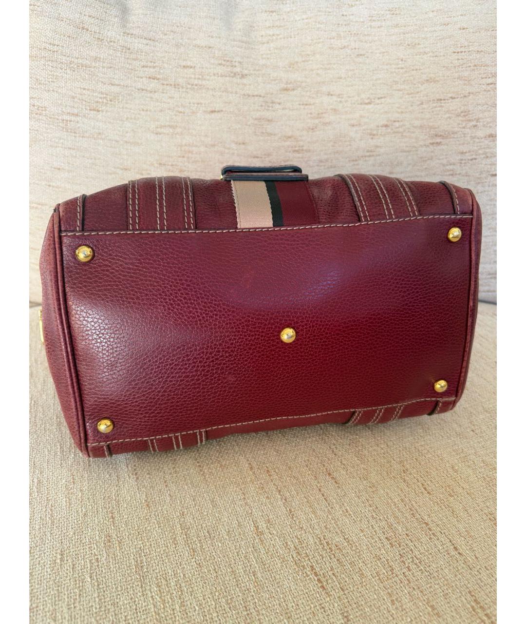 GUCCI Бордовая кожаная сумка тоут, фото 2