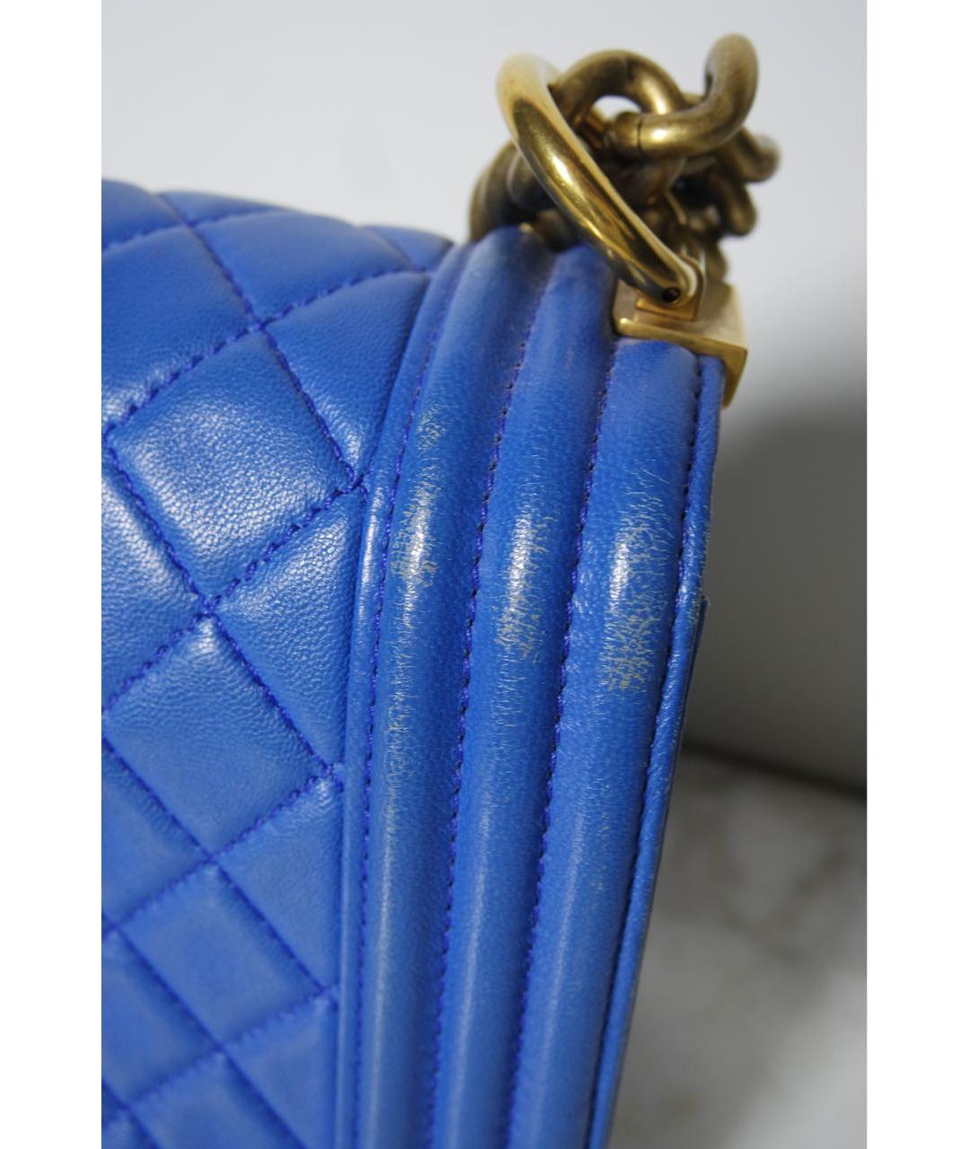 CHANEL Синяя кожаная сумка через плечо, фото 8