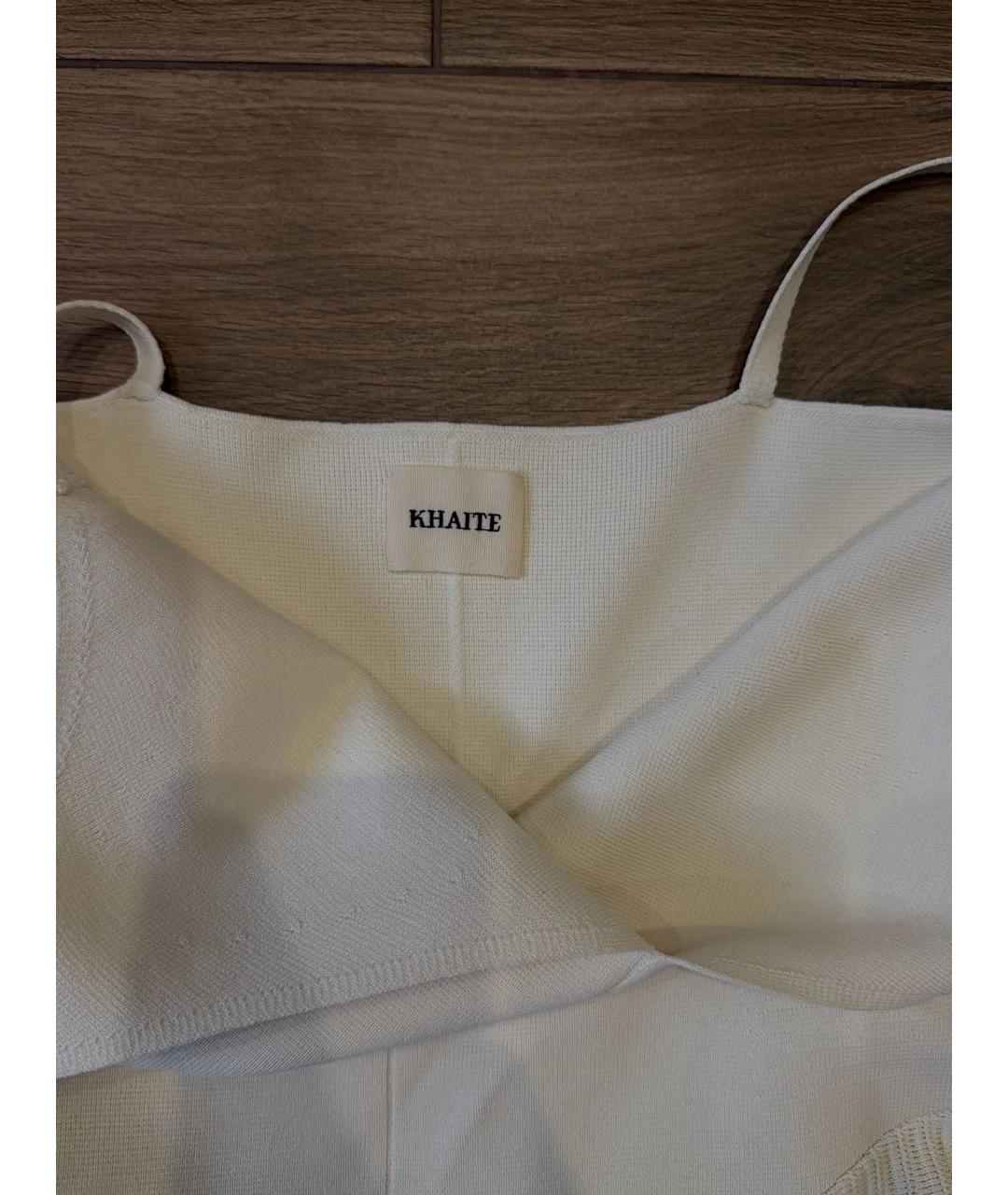 KHAITE Бежевое вискозное платье, фото 2