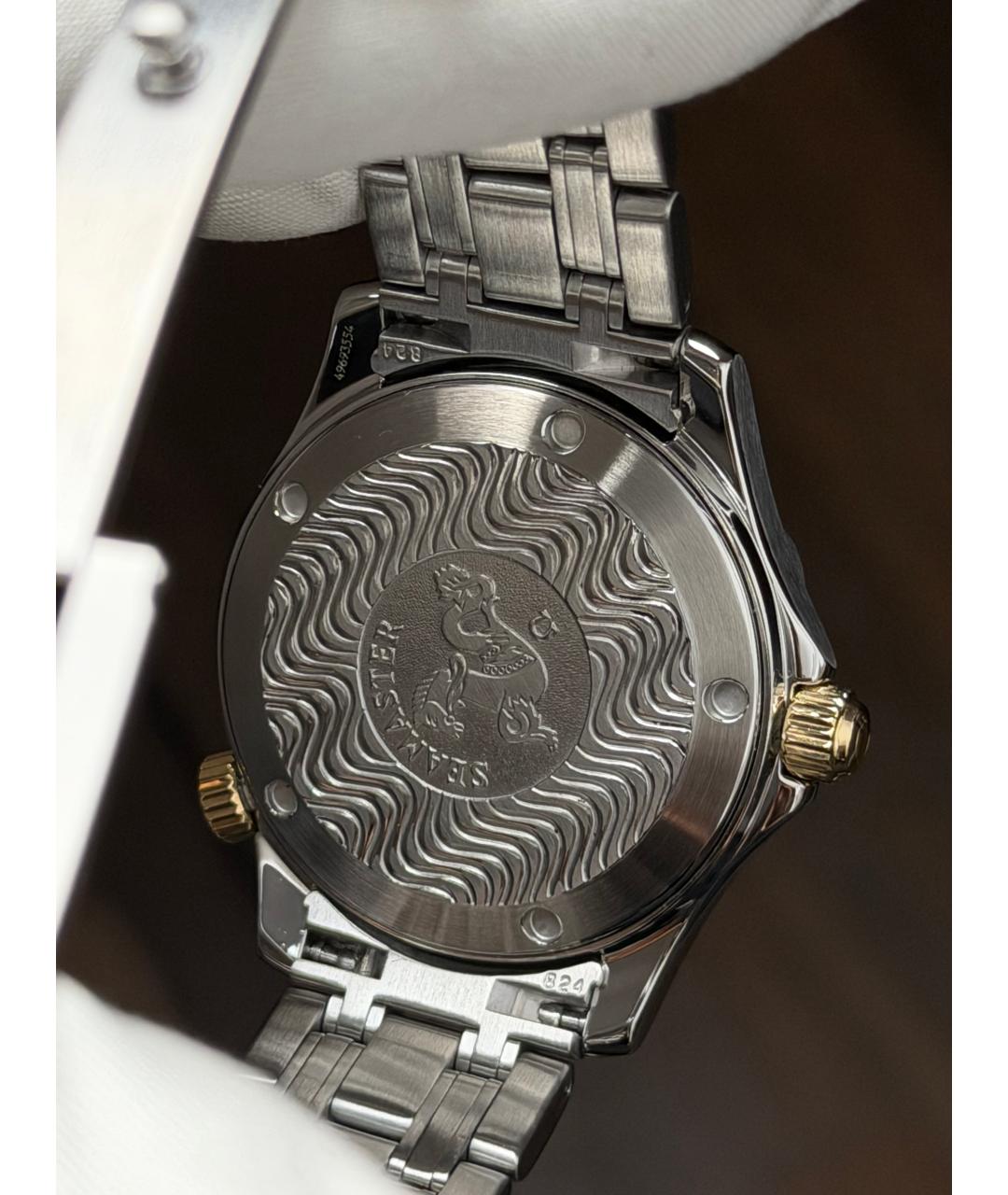 OMEGA Темно-синие часы из желтого золота, фото 8