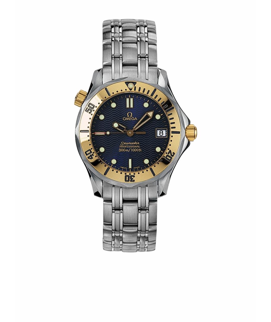 OMEGA Темно-синие часы из желтого золота, фото 1