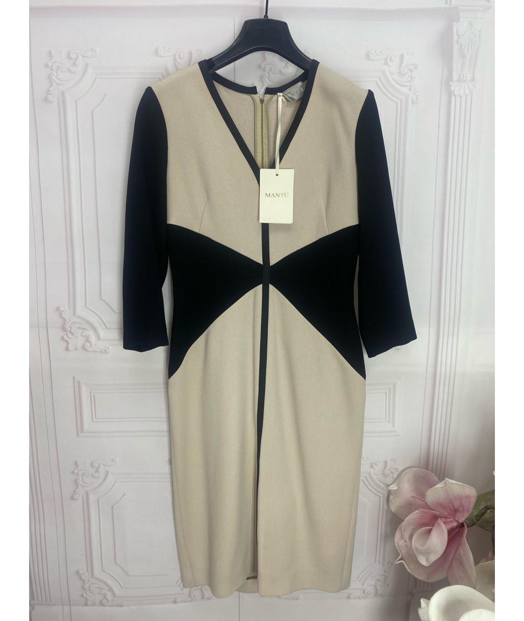 MANTU Бежевое шерстяное платье, фото 8