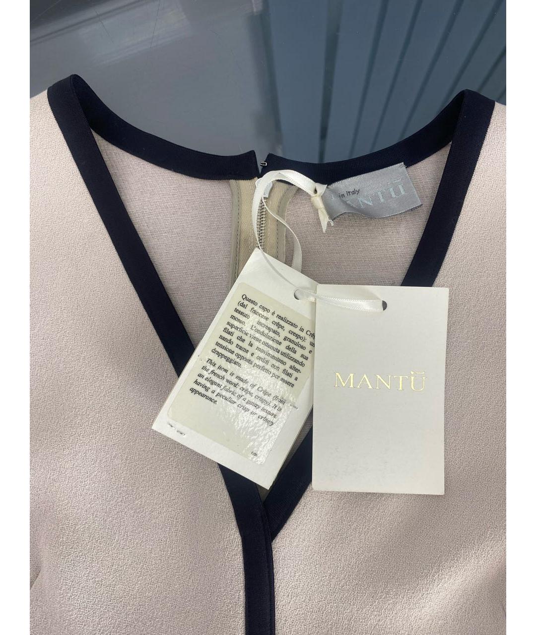 MANTU Бежевое шерстяное платье, фото 3