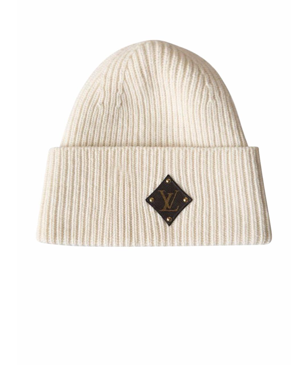 LOUIS VUITTON Бежевая шерстяная шапка, фото 1